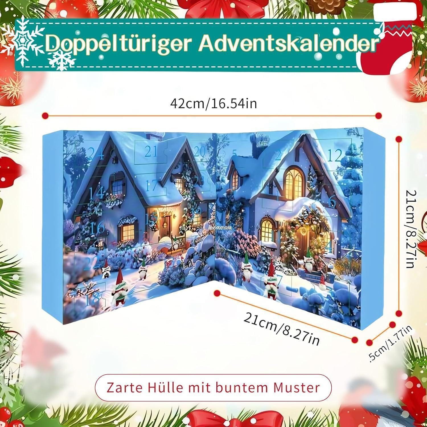 LuxusKollektion Adventskalender Adventskalender Wichtel 24 Ornament 2025 Erwachsene Deko B
