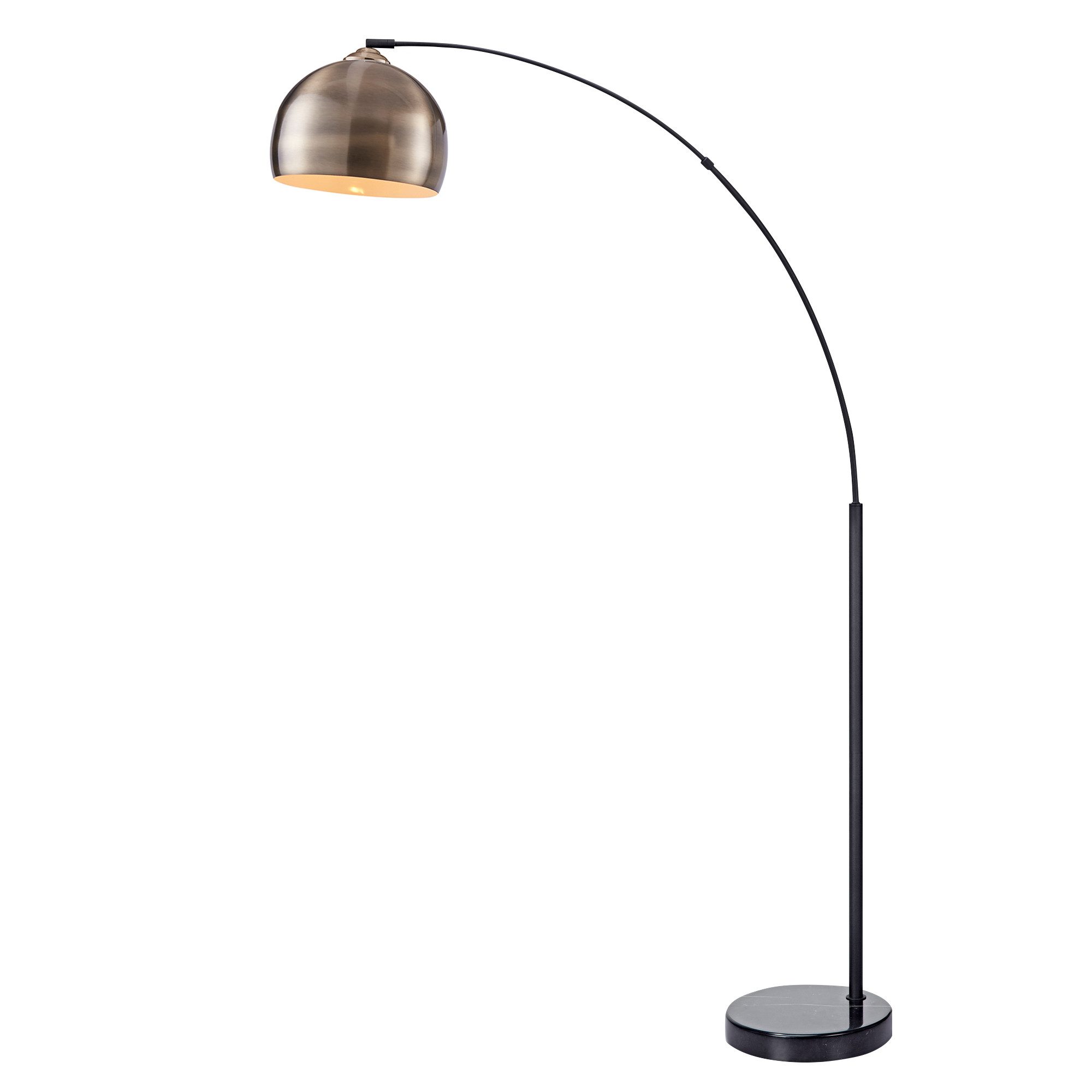 Teamson Home Bogenlampe Stehlampe Bogenleuchte aus Metall gelb 173x11x32 cm günstig online kaufen