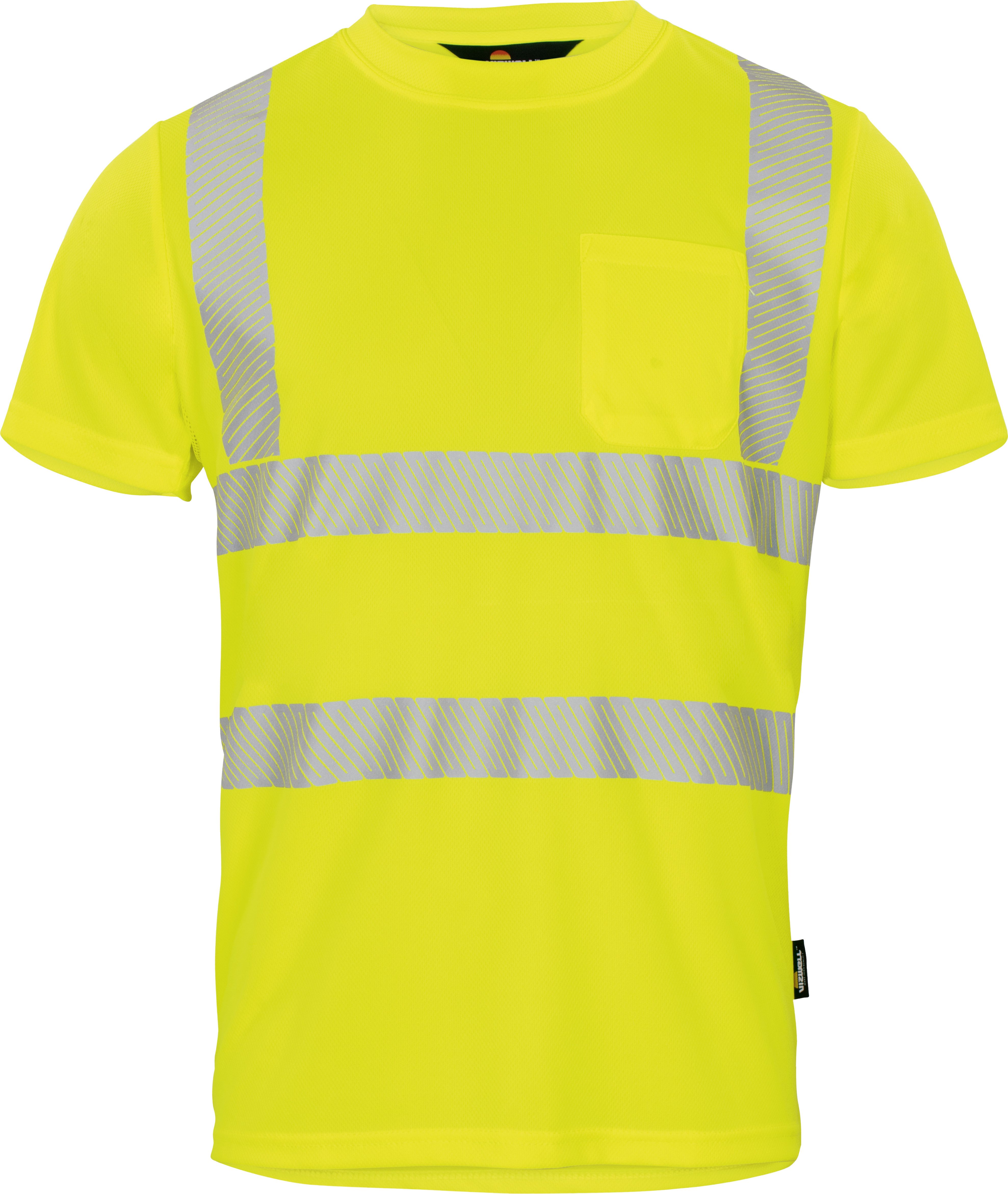 vizwell Warnschutz-Shirt Warnschutz T-Shirt Coolpass Arbeitsshirt mit UV Schutz perfekte Atmungsaktivität, strapazierfähig und schnell trocknend