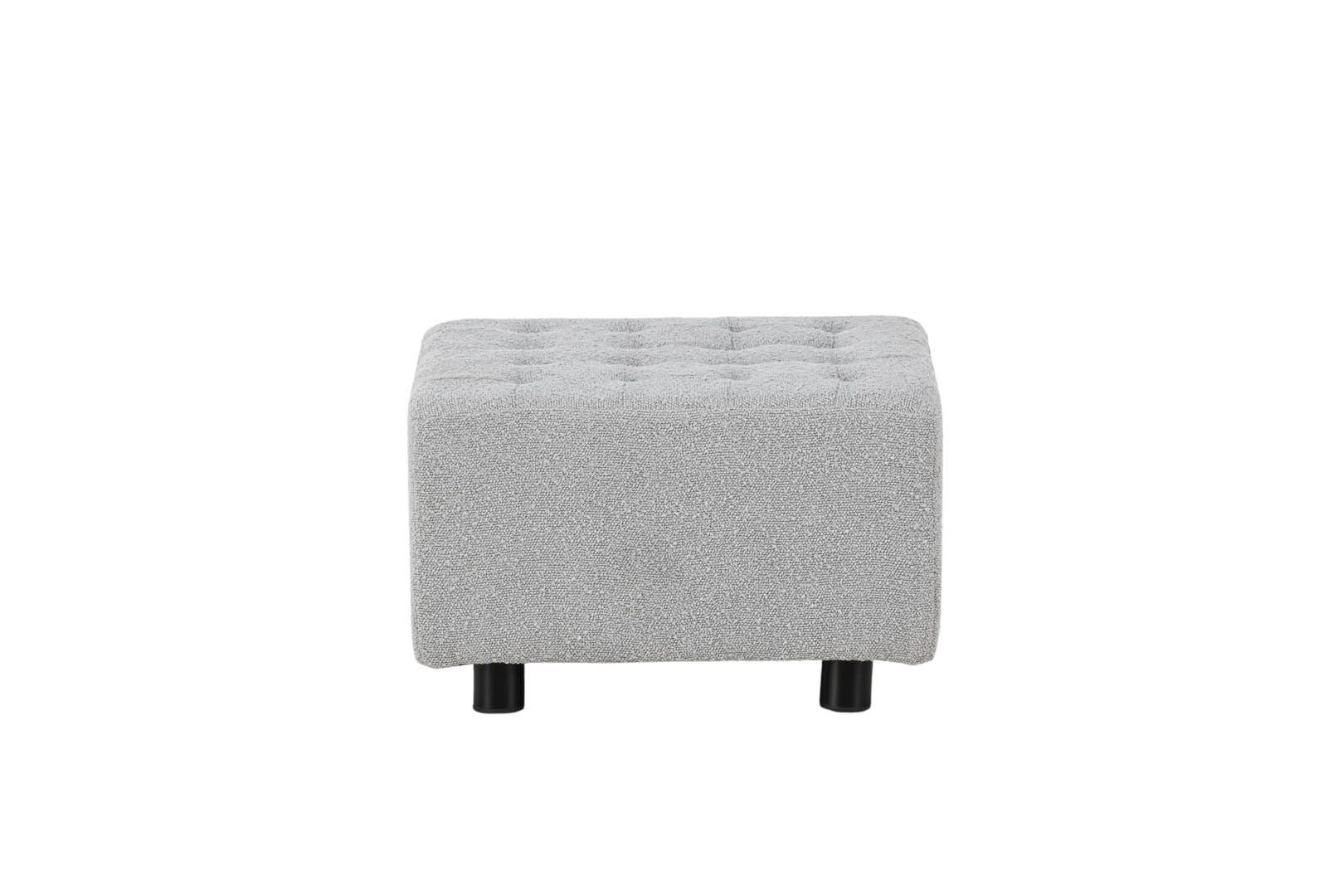 ebuy24 Pouf Bowie Pouf, Hocker schwarz, hellgrau. (1-St)