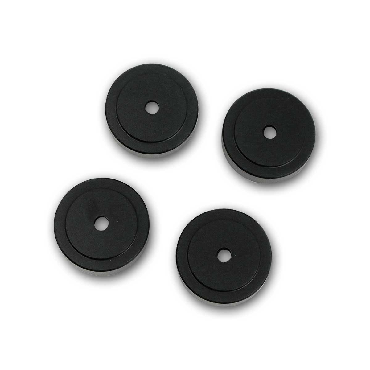 Dynavox Dämpfer 4x Aluminium Gerätefüsse midi schwarz Gummidämpfer