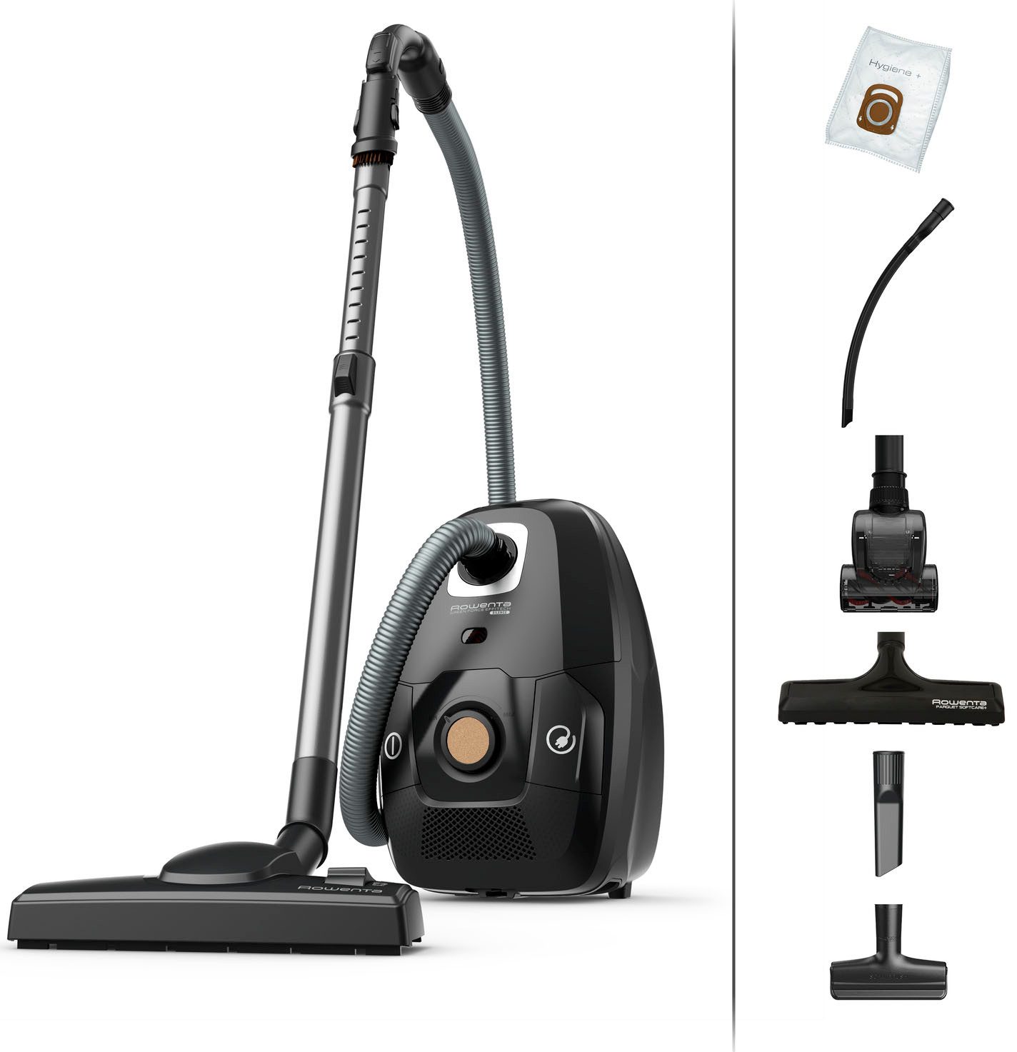 Bodenstaubsauger Green Force Effitech, Staubsauger mit Beutel, großer Aktionsradius