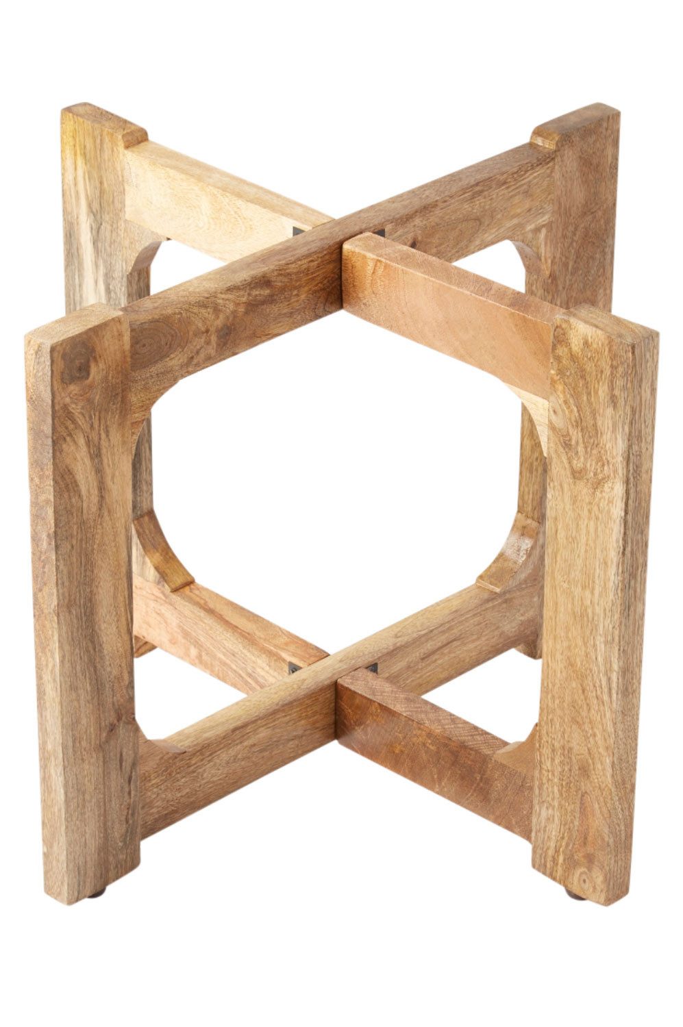 Marrakesch Orient & Mediterran Interior Tischbein Orientalisches Klapptisch-Untergestell Cadiz Natur edel aus Holz 60 cm, Handarbeit