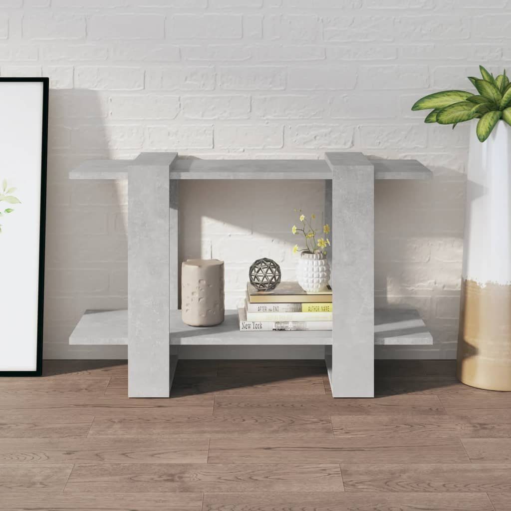 vidaXL Bücherregal Bücherregal/Raumteiler Betongrau 80x30x51 cm, günstig online kaufen