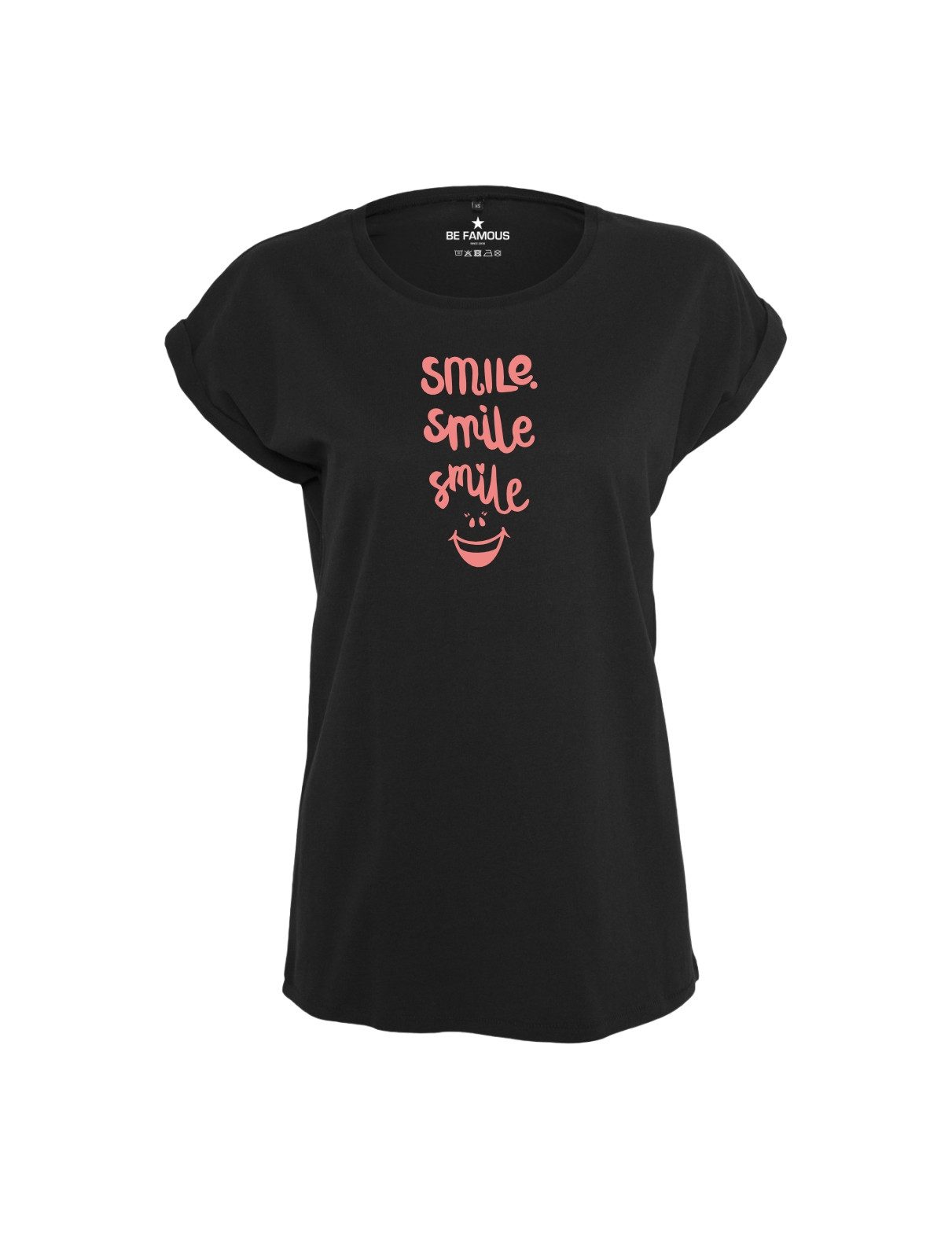Be Famous Print-Shirt Classic Roll Up SMISMI (1-tlg., keine)