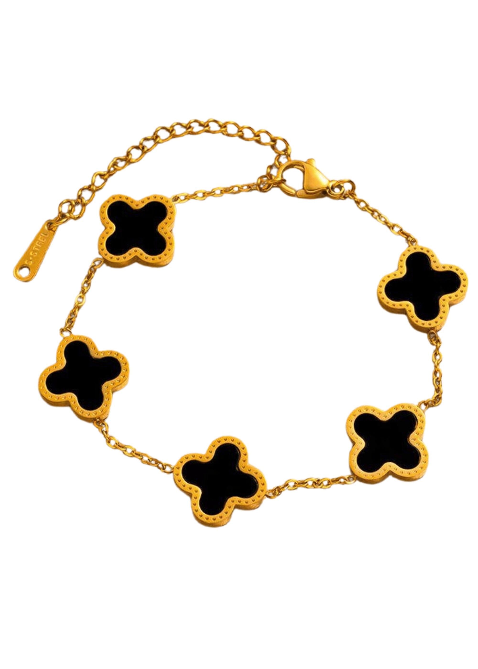 ENGELSINN Edelstahlarmband Kleeblatt Armkette, mit Schmuckbox