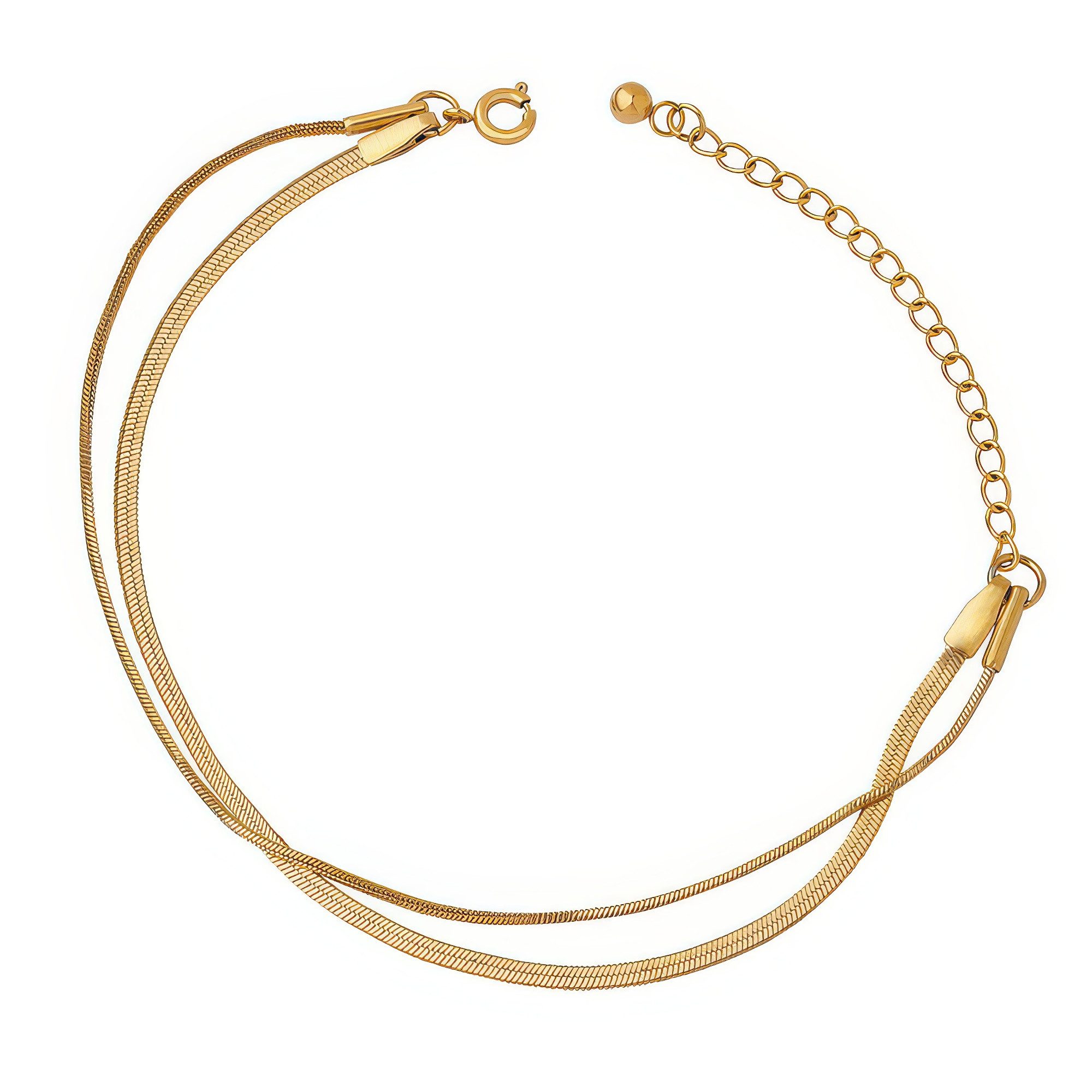 salazar.plus Gliederarmband Luxus Damen Schlangenarmband Vergoldetes Edelstahl Snake Chain