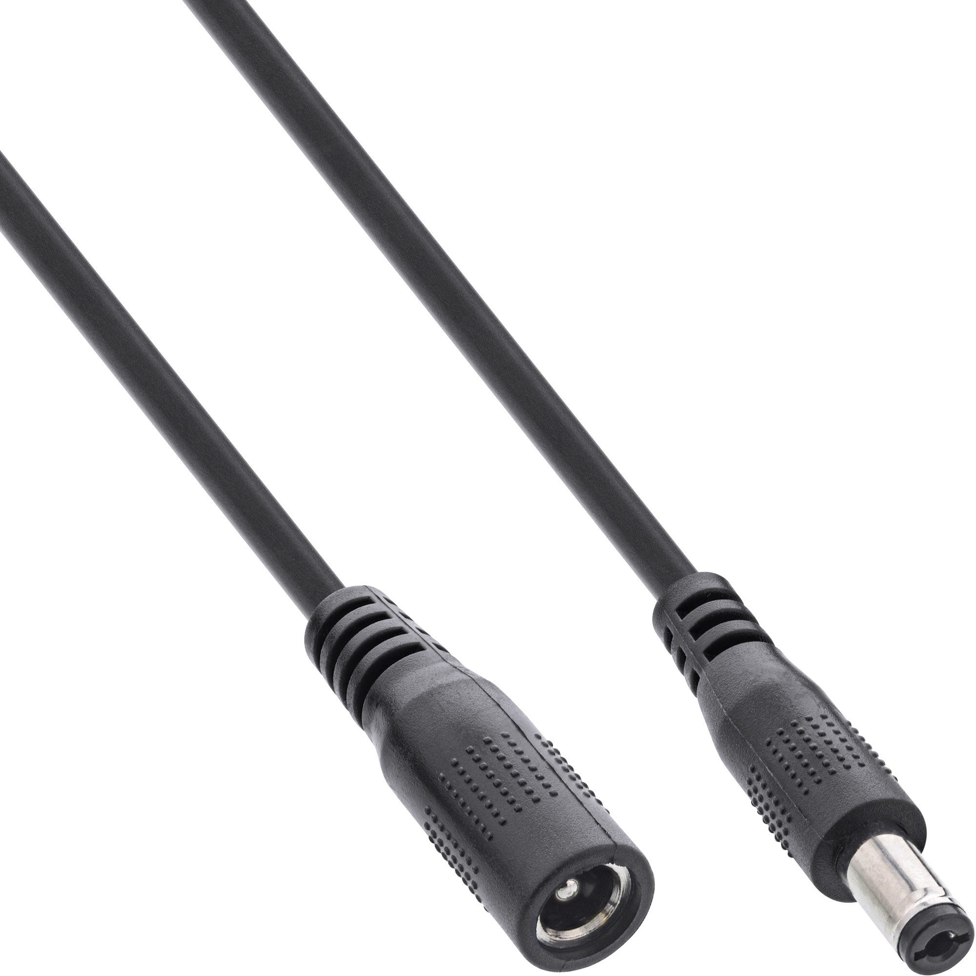 Inline InLine® Verlängerungskabel, DC Stecker 5,5x2,1mm, schwarz, 1m Stromkabel