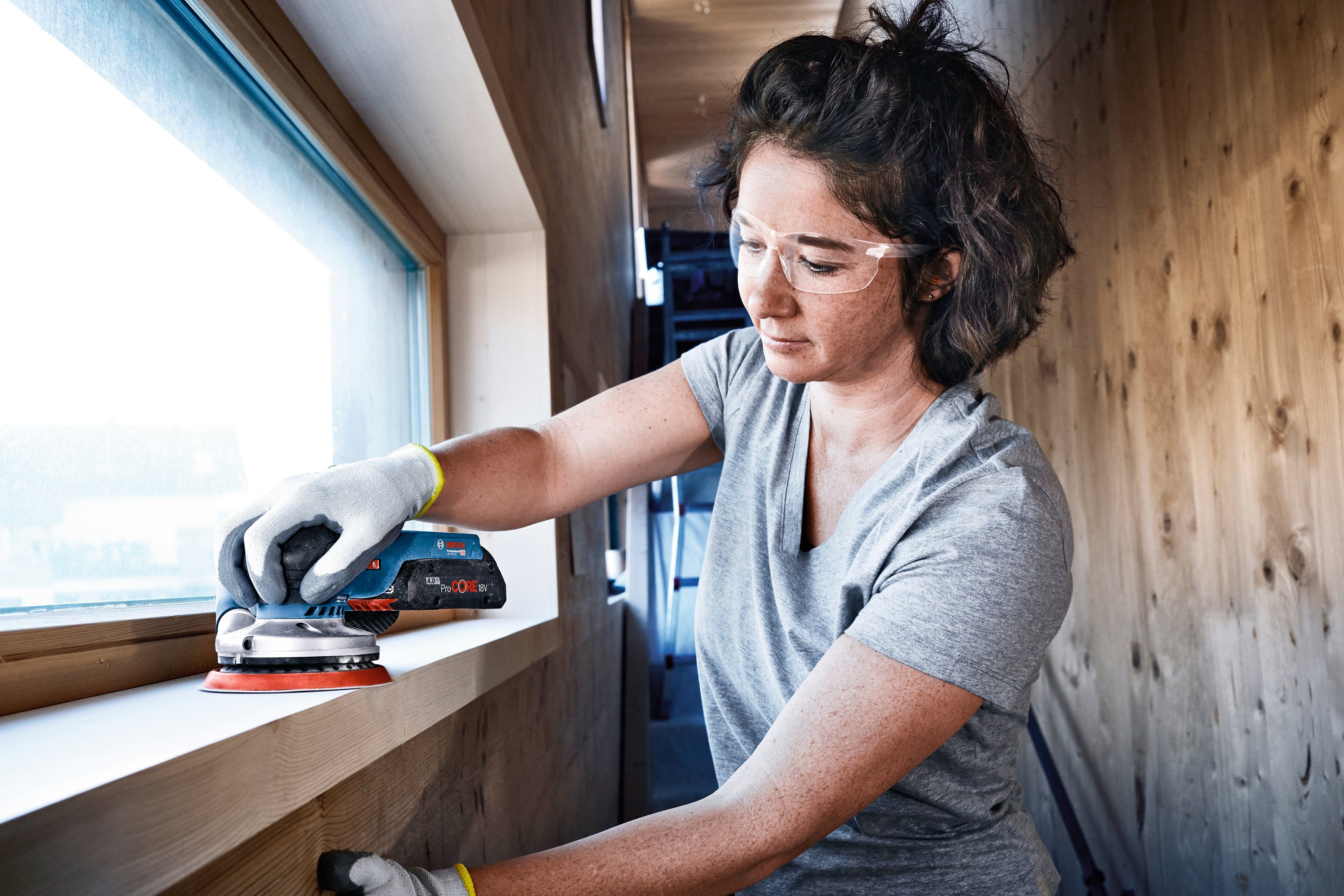 Bosch Professional Akku-Exzenterschleifer GEX 18V-125 Professional, max. 6000 U/min, 20000 U/min, ohne Akku und Ladegerät