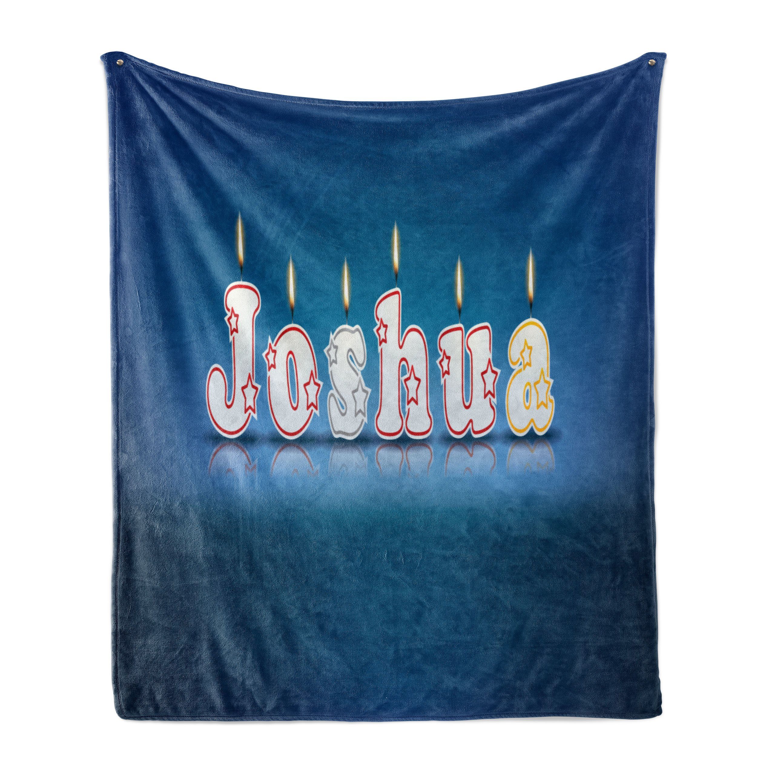 Schrift den Kerzen Außenbereich, Wohndecke Abakuhaus, für Innen- und Plüsch Joshua Gemütlicher Geburtstag
