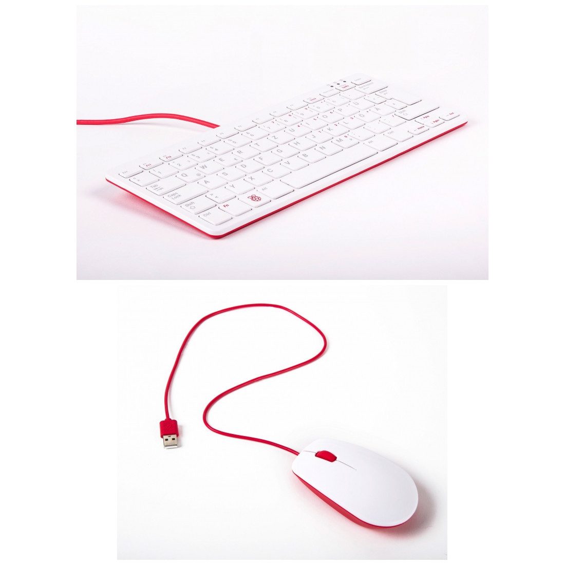 offizielle Raspberry Pi Maus + Tastatur, DE-Layout, inkl. 3 Port USB Eingabegeräte-Set