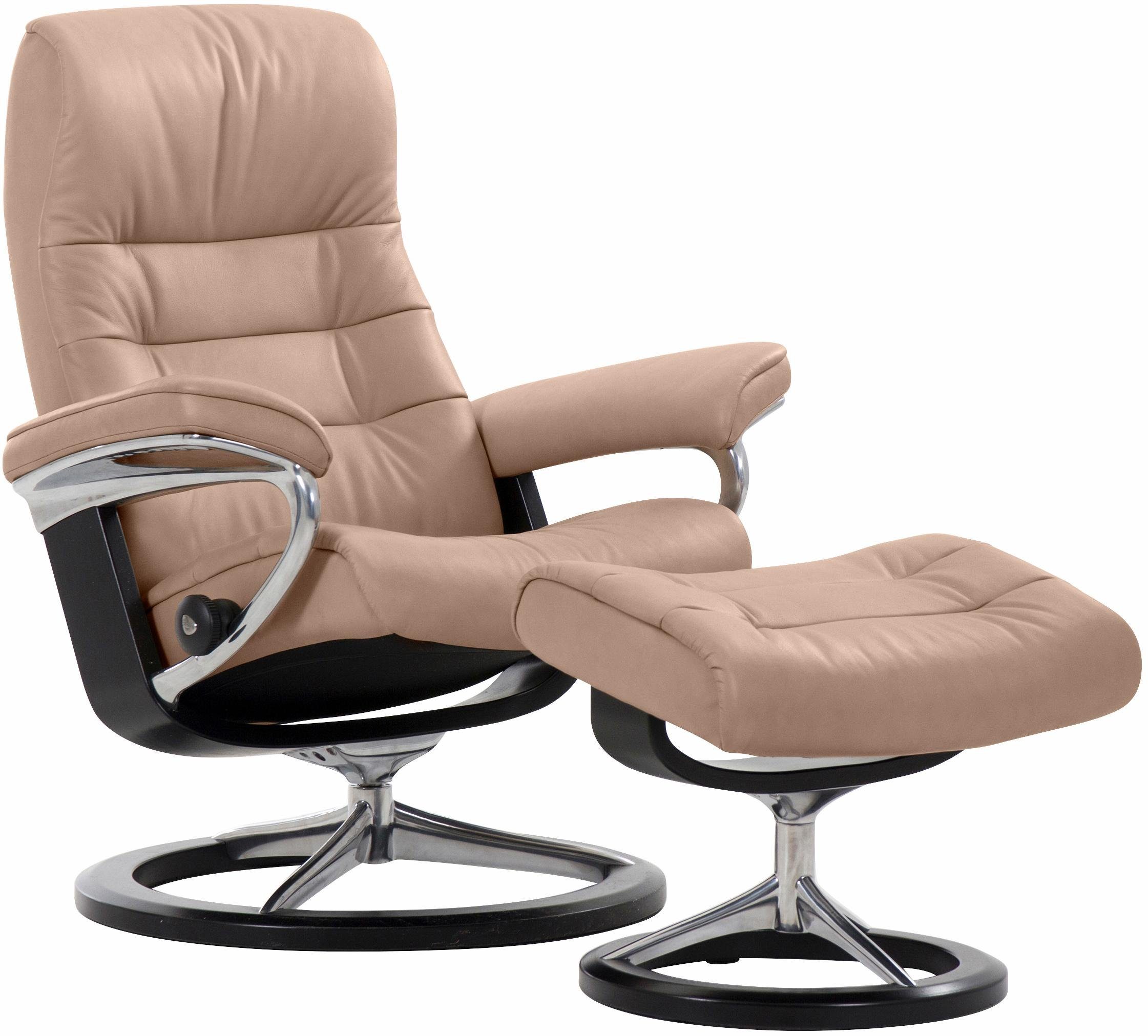 Stressless® Relaxsessel Opal (Set, Relaxsessel mit Hocker), mit Hocker, mit Signature Base, Größe M, mit Schlaffunktion