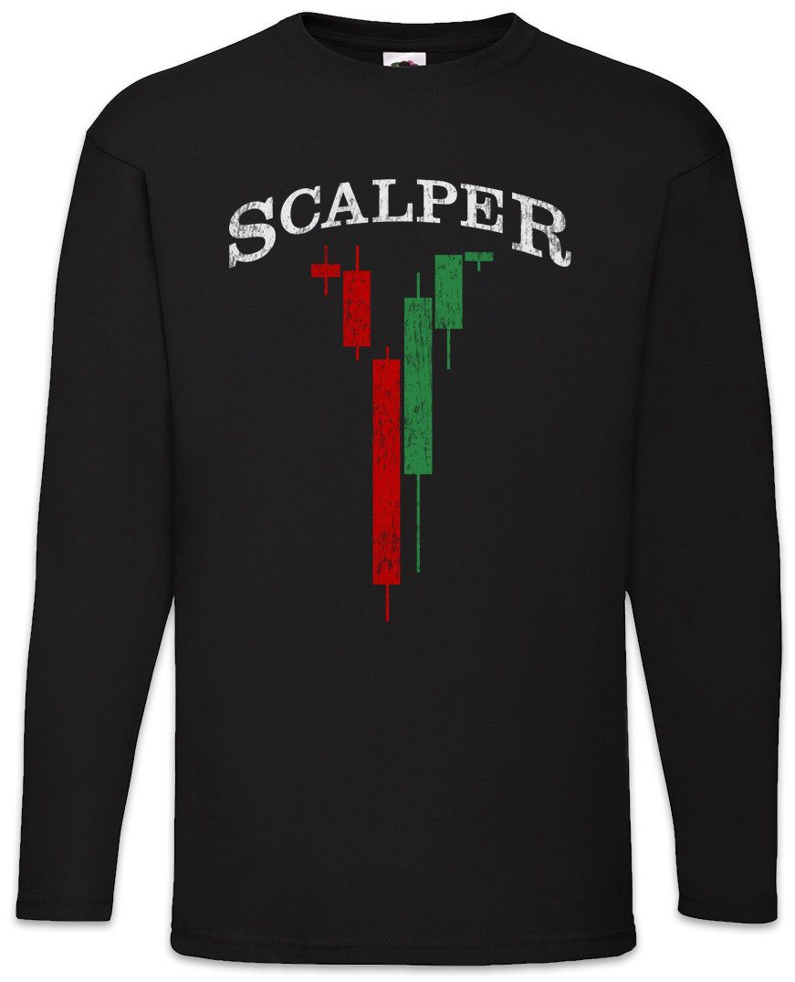 Langarmshirt Scalper Langarm T-Shirt Bullen Bärische Bullische Kurse Börse Day