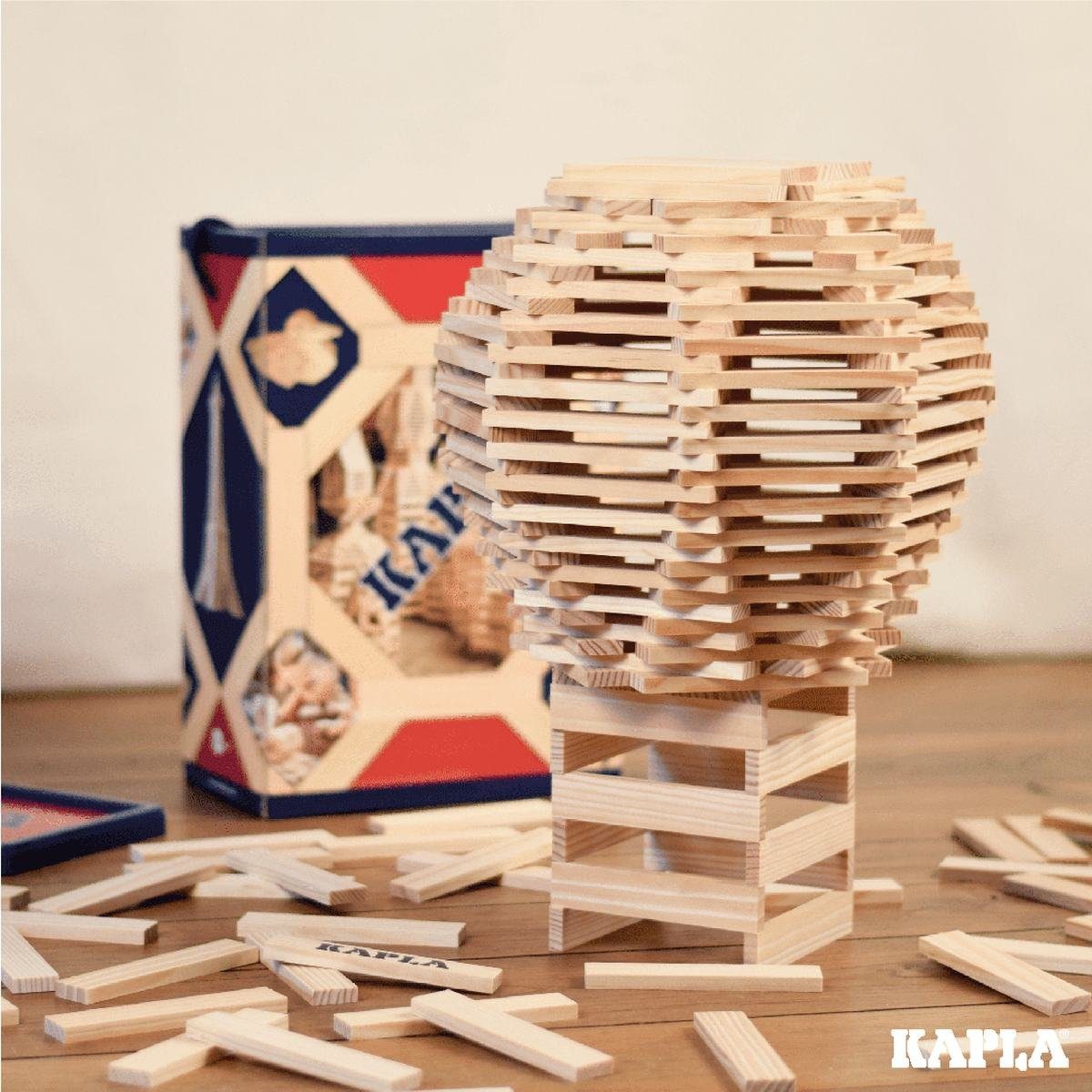 KAPLA® Bausteine 200 Stück aus Pinienholz in einer Box Spielbausteine, (200 St) – Bild 2 von 3