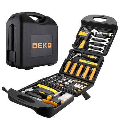 DEKO Werkzeugset Werkzeugset, (165-St., DEKO, Werkzeugset 165 tlg., inkl Koffer, für kleine Autoreparaturen und Hausreparaturen mit Präzisionsschraubendreher, Wasserwaage und Bit-Set), Werkzeugkoffer - Werkzeugkasten