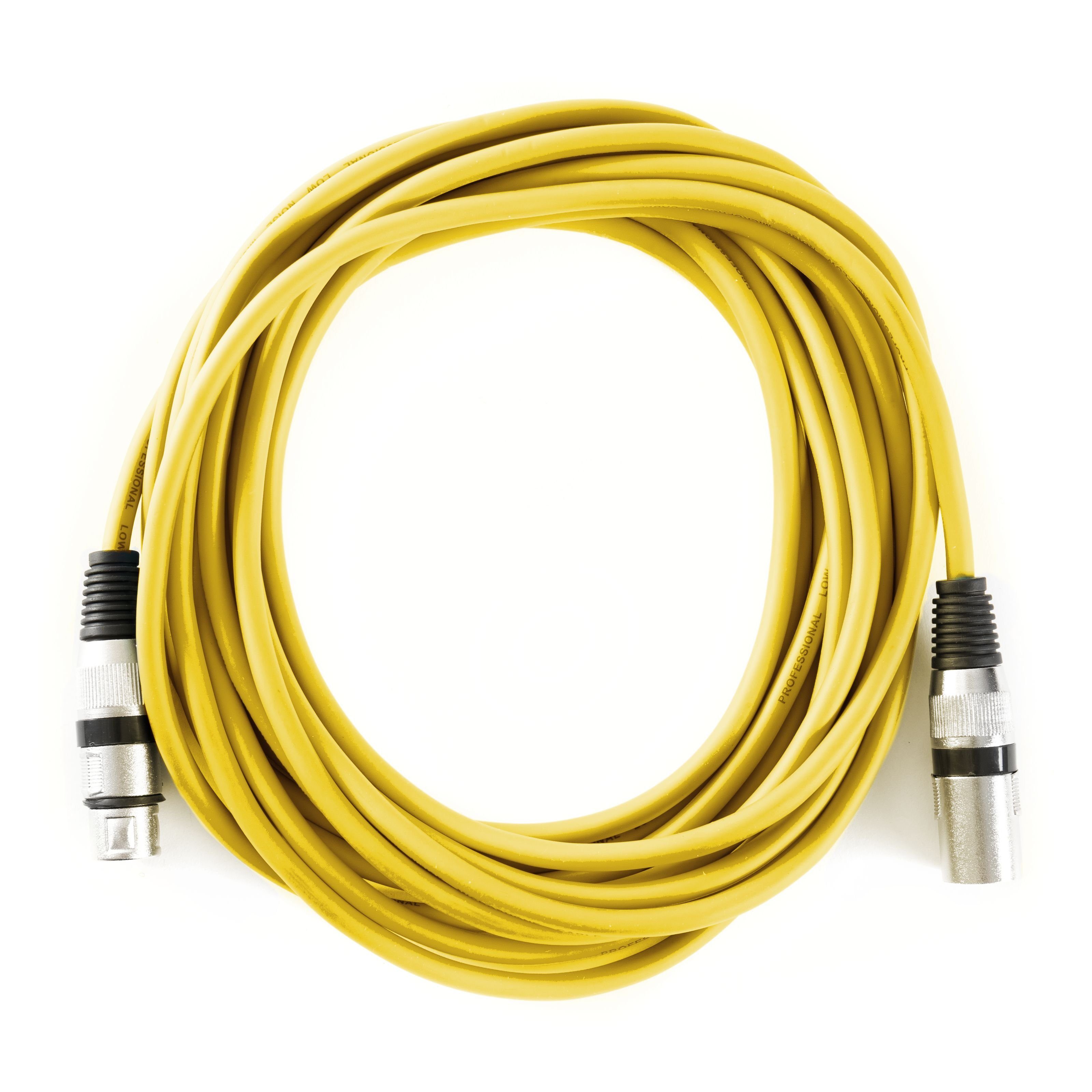 MUSIC STORE Audio-Kabel, Mikrofonkabel Standard gelb 6 m - Mikrofonkabel von MUSIC STORE
