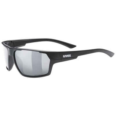 Uvex Sportbrille, (1-St), uvex Unisex – Erwachsene, sportstyle 233 P Sportbrille polarisiert black mat/silver