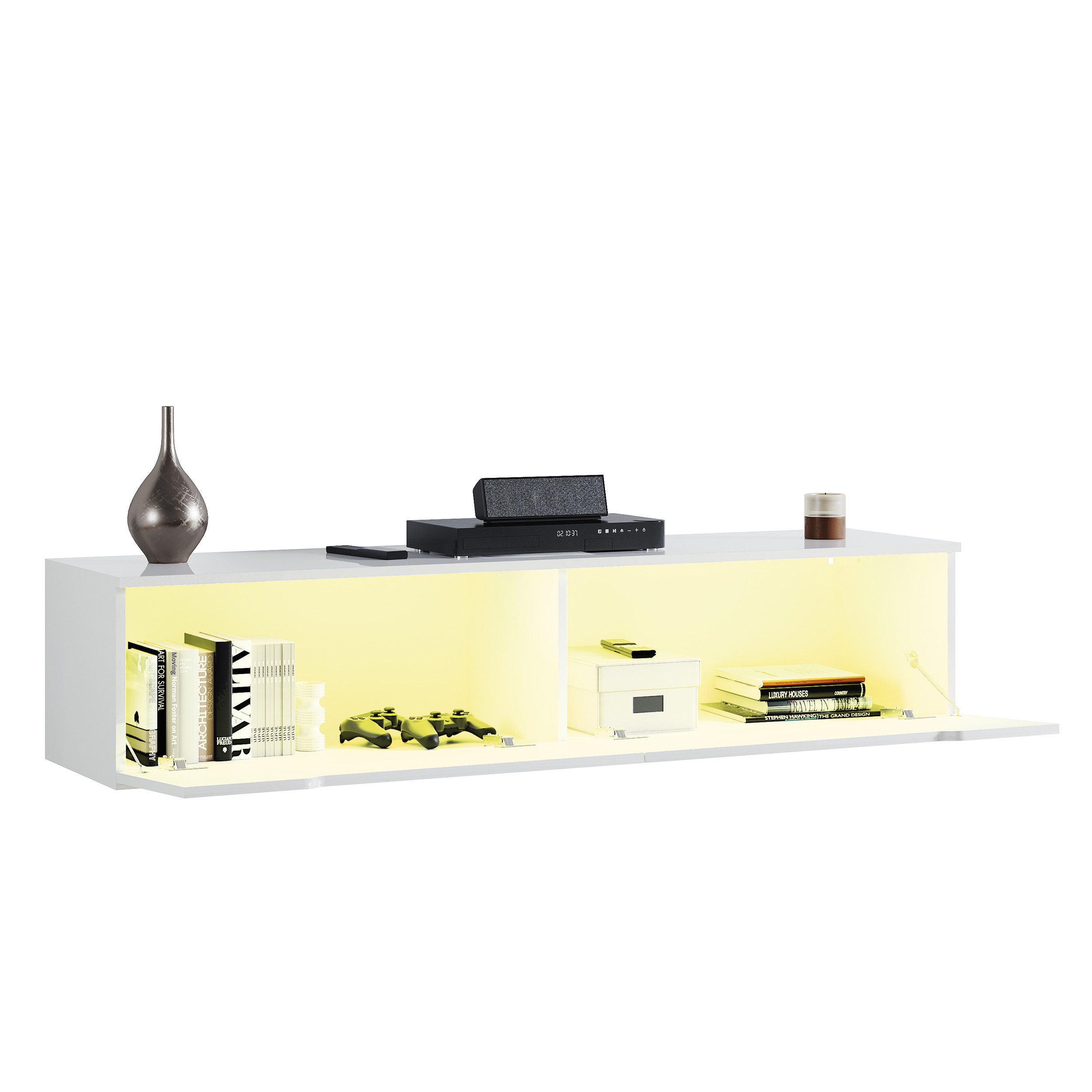 SONNI Lowboard TV Schrank, Weiß, Lowboard, günstig online kaufen