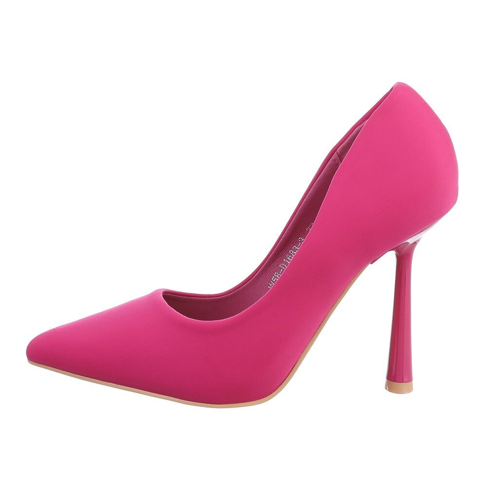 Abendschuhe Damen High-Heel-Pumps Heel Pink Pfennig-/Stilettoabsatz in High Pumps Ital-Design Elegant