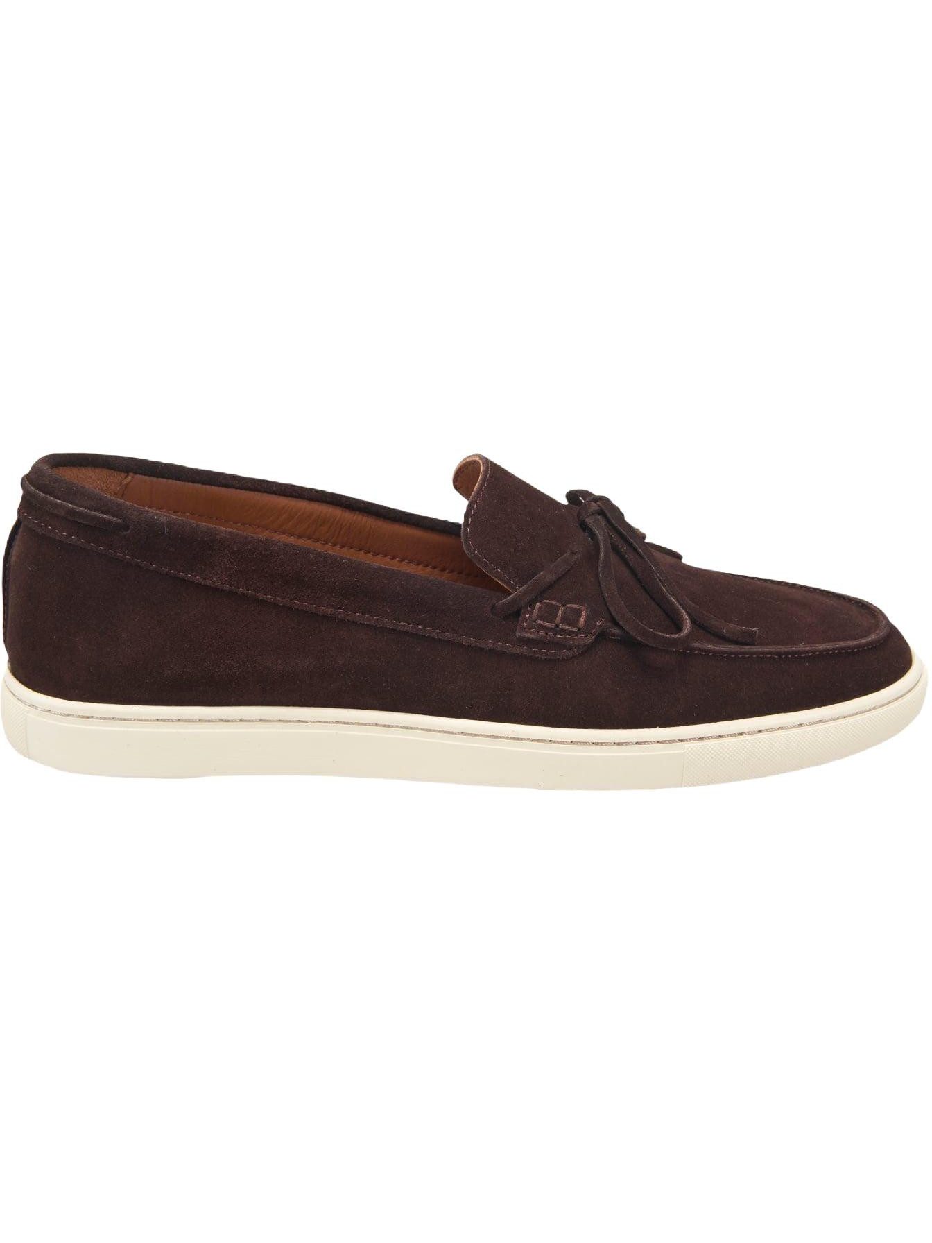 Desa Herren-Slipper aus Wildleder – Flacher Absatz, ohne Verschluss Loafer