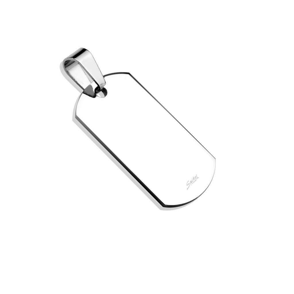 Anhänger Set Anhänger kleines Dog Tag Silber aus Edelstahl Unisex