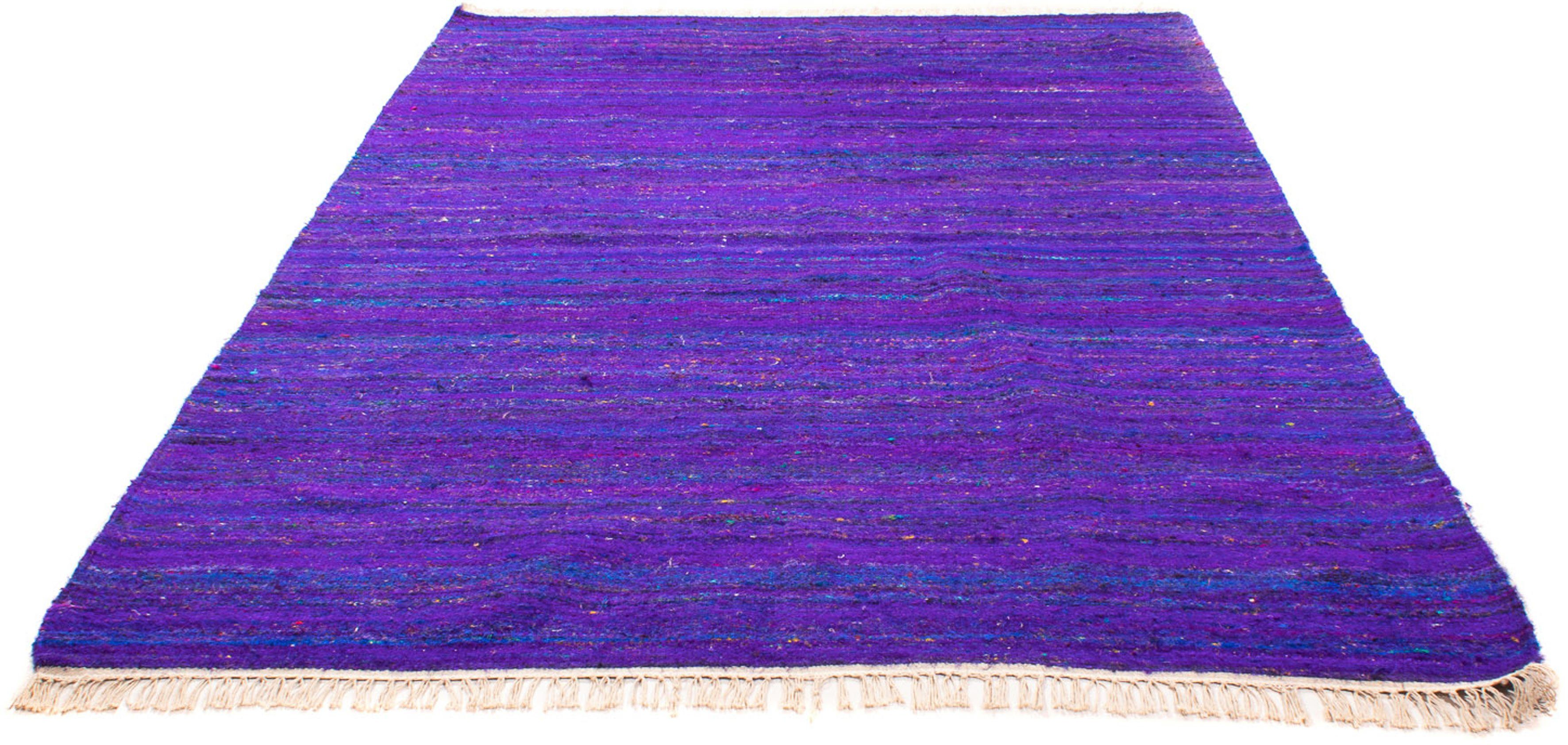 Wollteppich Kelim - Trendy - 240 x 171 cm - lila, morgenland, rechteckig, Höhe: 4 mm, Wohnzimmer, Einzelstück
