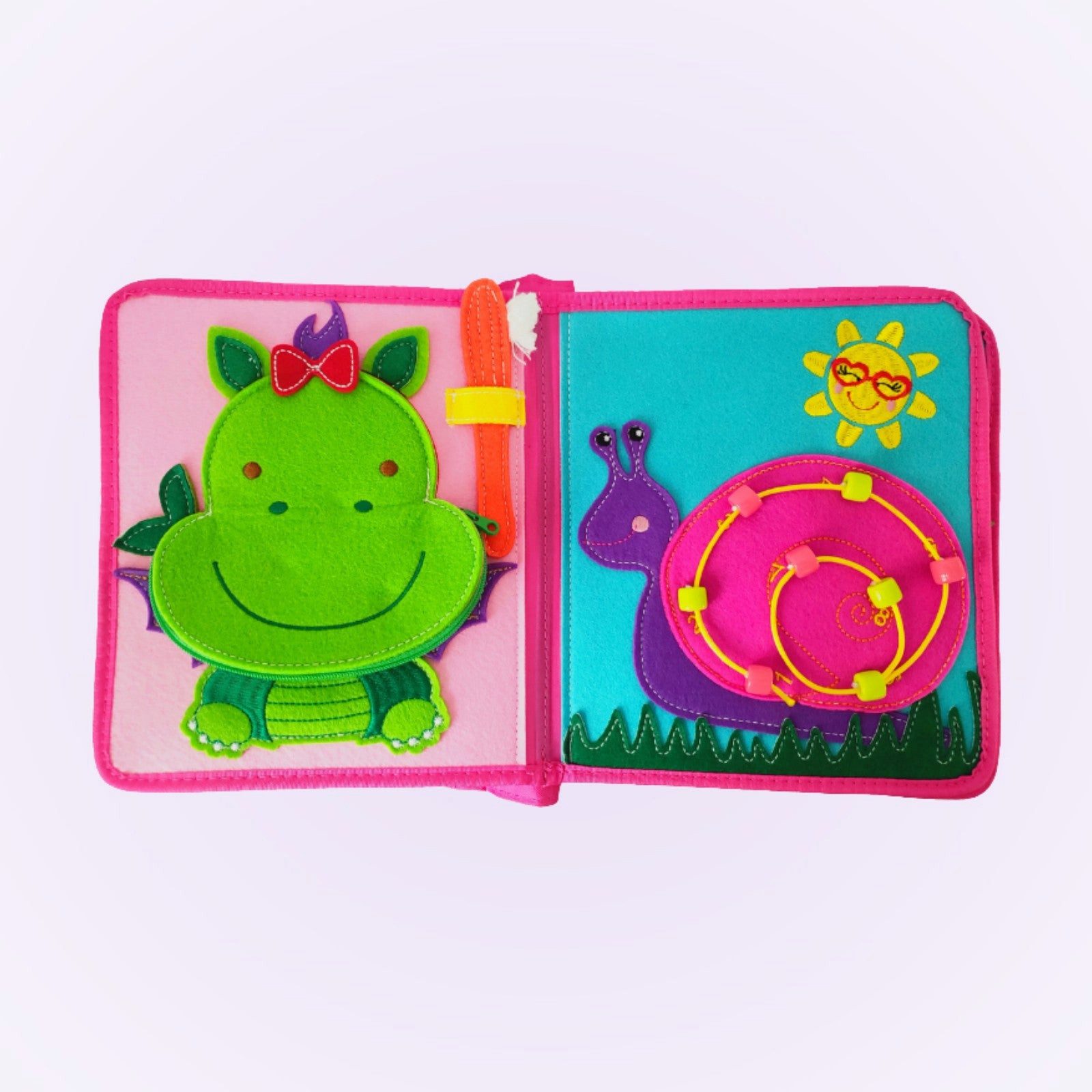 My First Book Lernspielzeug Montessori Quiet Book, Princess, Sensorik, Set inkl. Rucksack, Busy Book, Beschäftigung ab 3 Jahren, Reisespielzeug, Geschenk – Bild 5 von 5