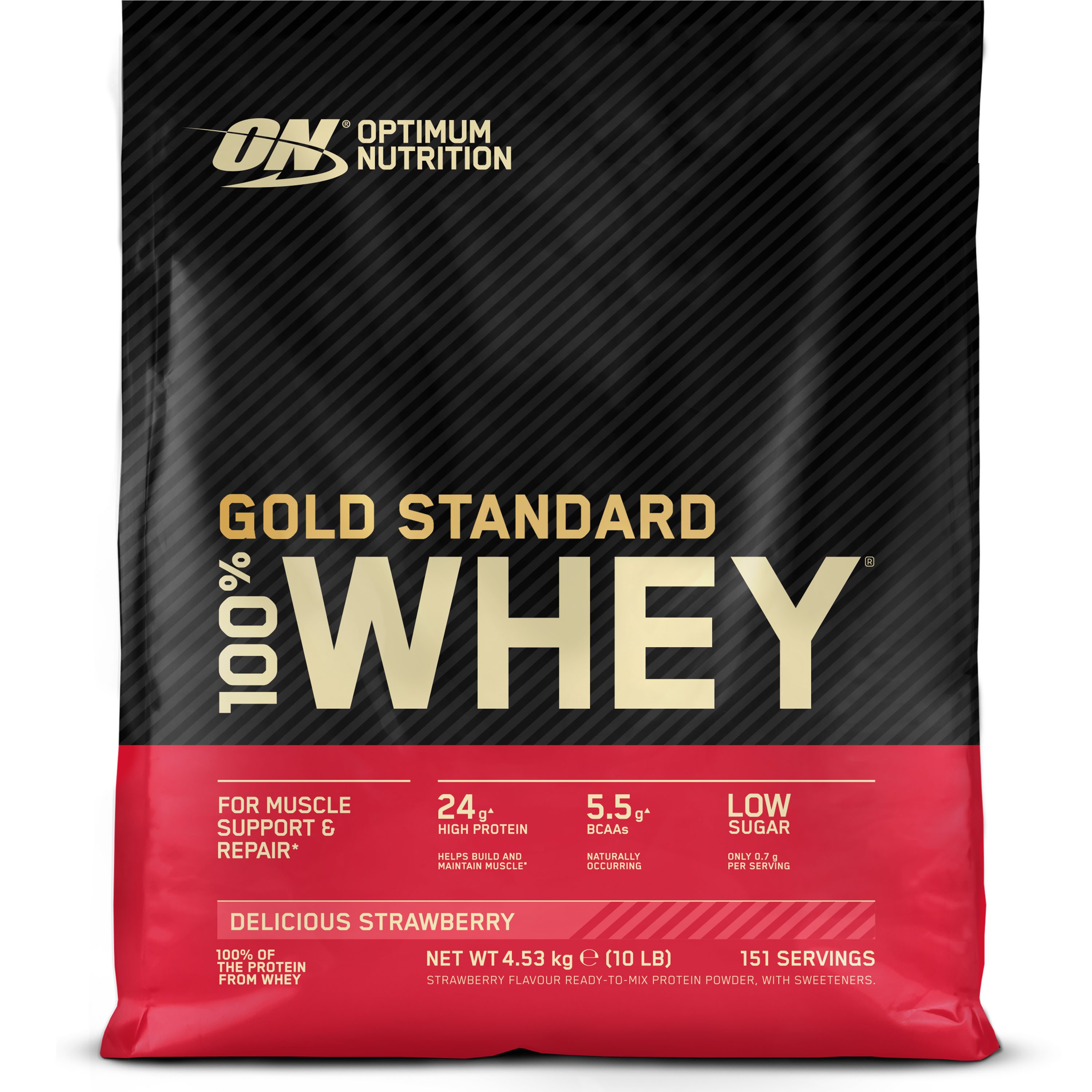 Optimum Nutrition Gold Standard Whey Pulver, 4530 g