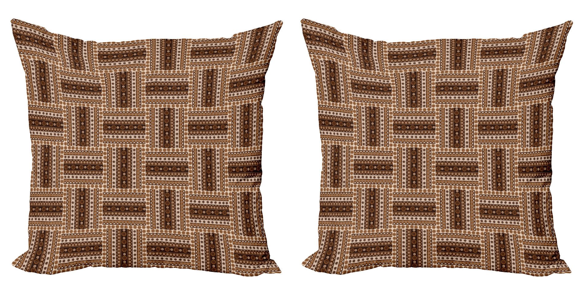 Kissenbezüge Modern Accent Doppelseitiger Digitaldruck, Abakuhaus (2 Stück), traditionell geometrisch
