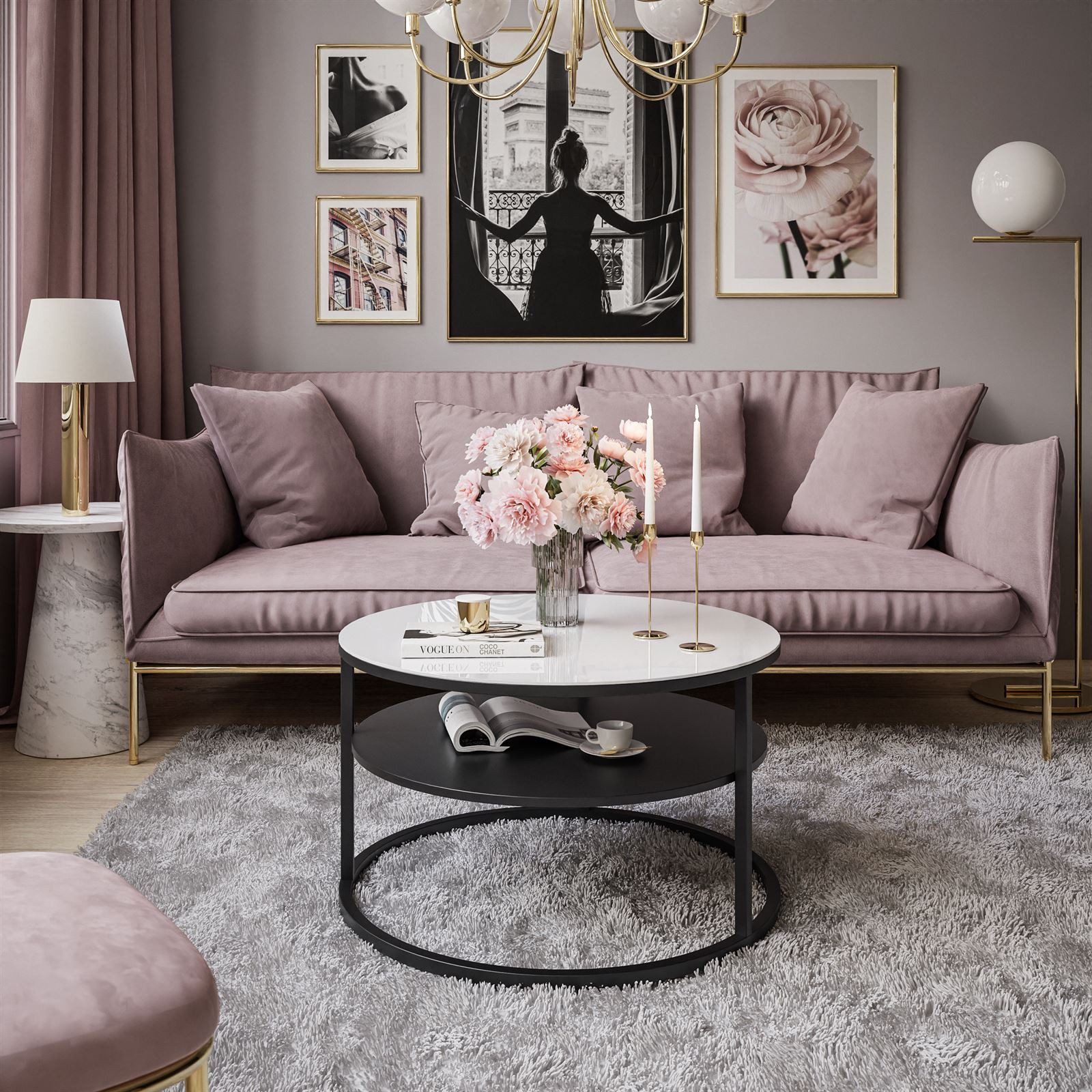 Lookway Couchtisch CIRI GLASS mit Ablage günstig online kaufen