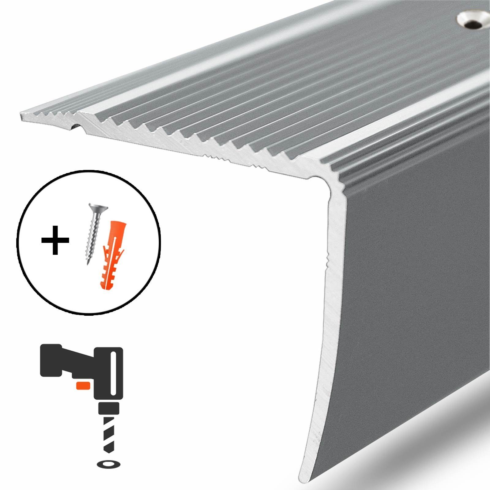 Karat Treppenkantenprofil Sinus 30x20 mm Vorgebohrt, verschiedene Farben & Größen