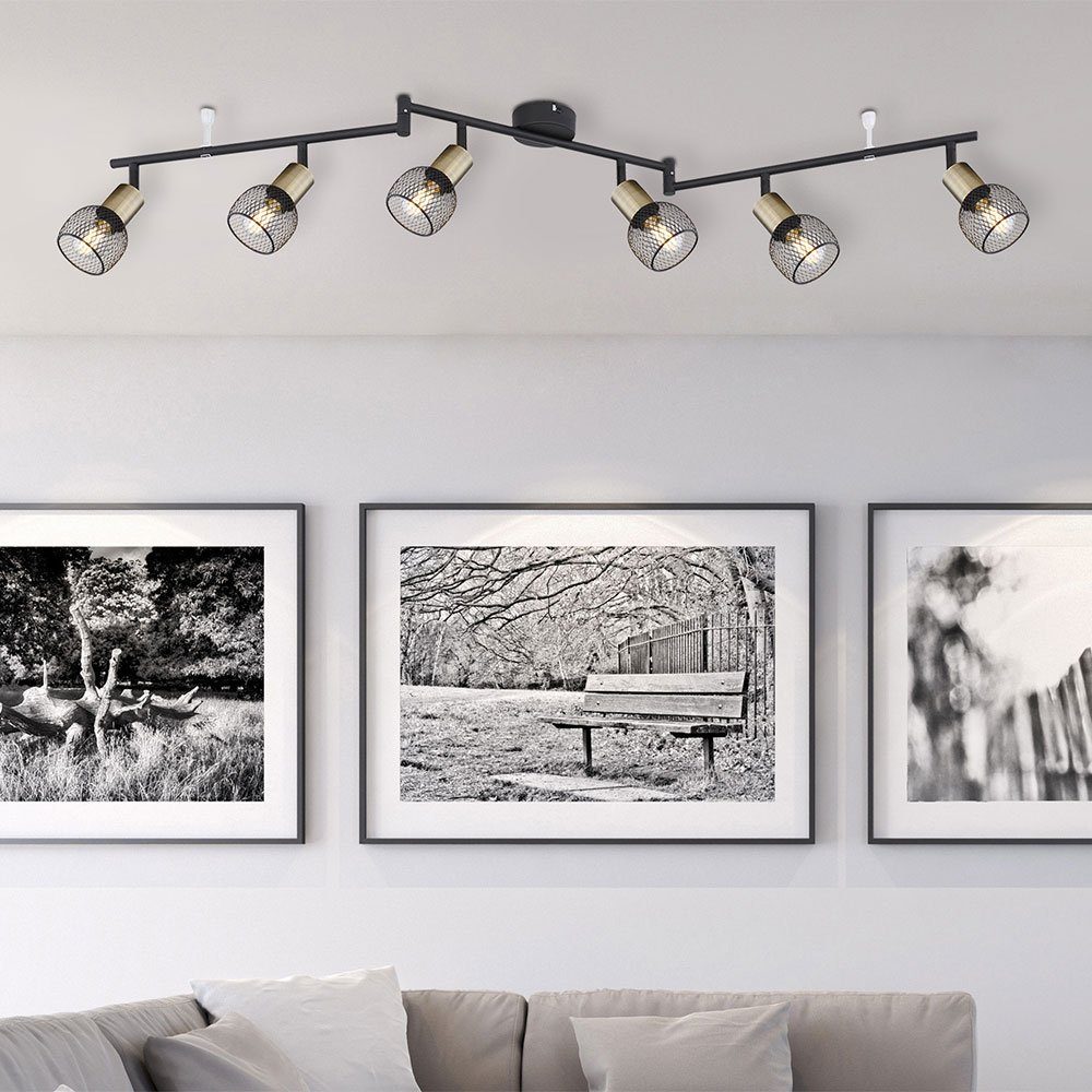 etc-shop LED Deckenleuchte, Leuchtmittel Vintage Wohnzimmer nicht inklusive, Deckenleuchte