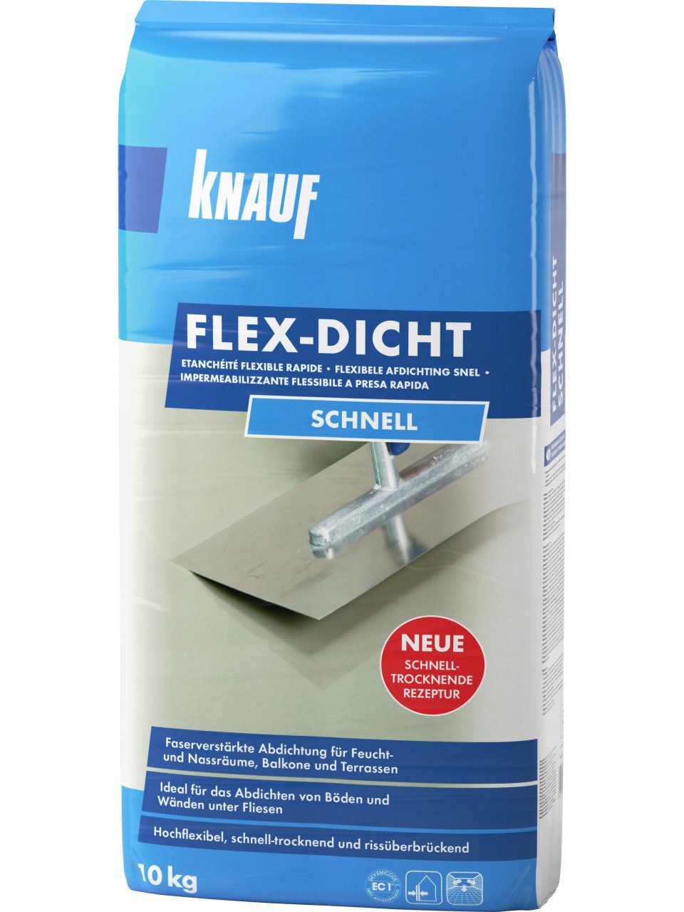 KNAUF Spachtelmasse Knauf Flächenabdichtung Flex-Dicht schnell 10 kg