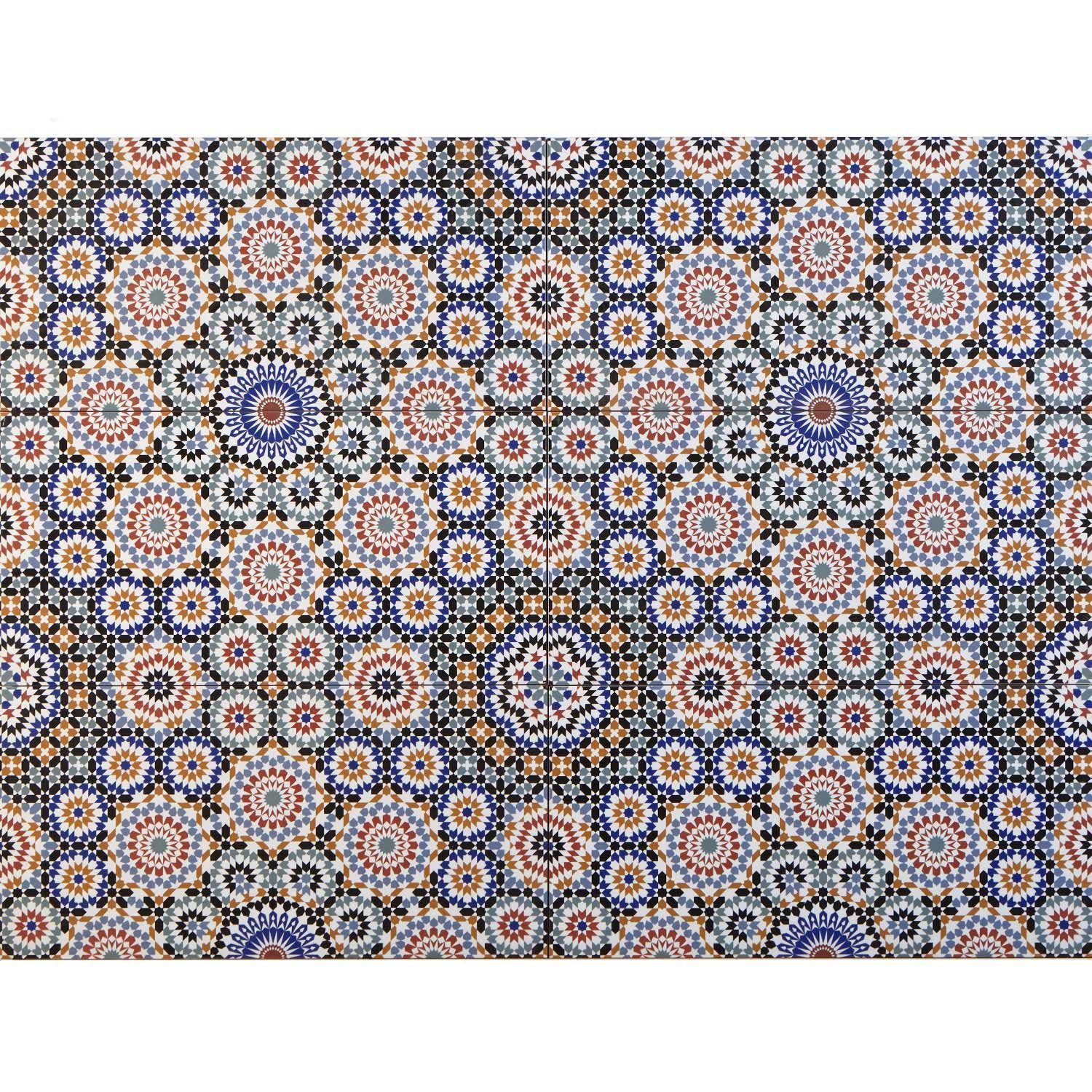 Casa Moro Keramik Wandfliese Orientalische mit Endlos Muster Fliesen cm 50x25 rechteckig bunt, Mosaik Tamaris 1qm