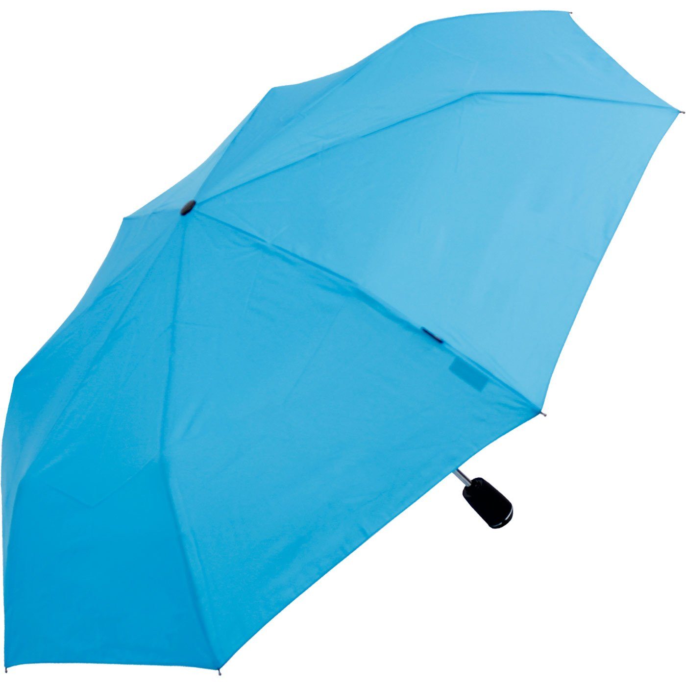 Taschenregenschirm der mit hellblau Large Knirps® große, stabile Duomatic Begleiter Auf-Zu-Automatik,
