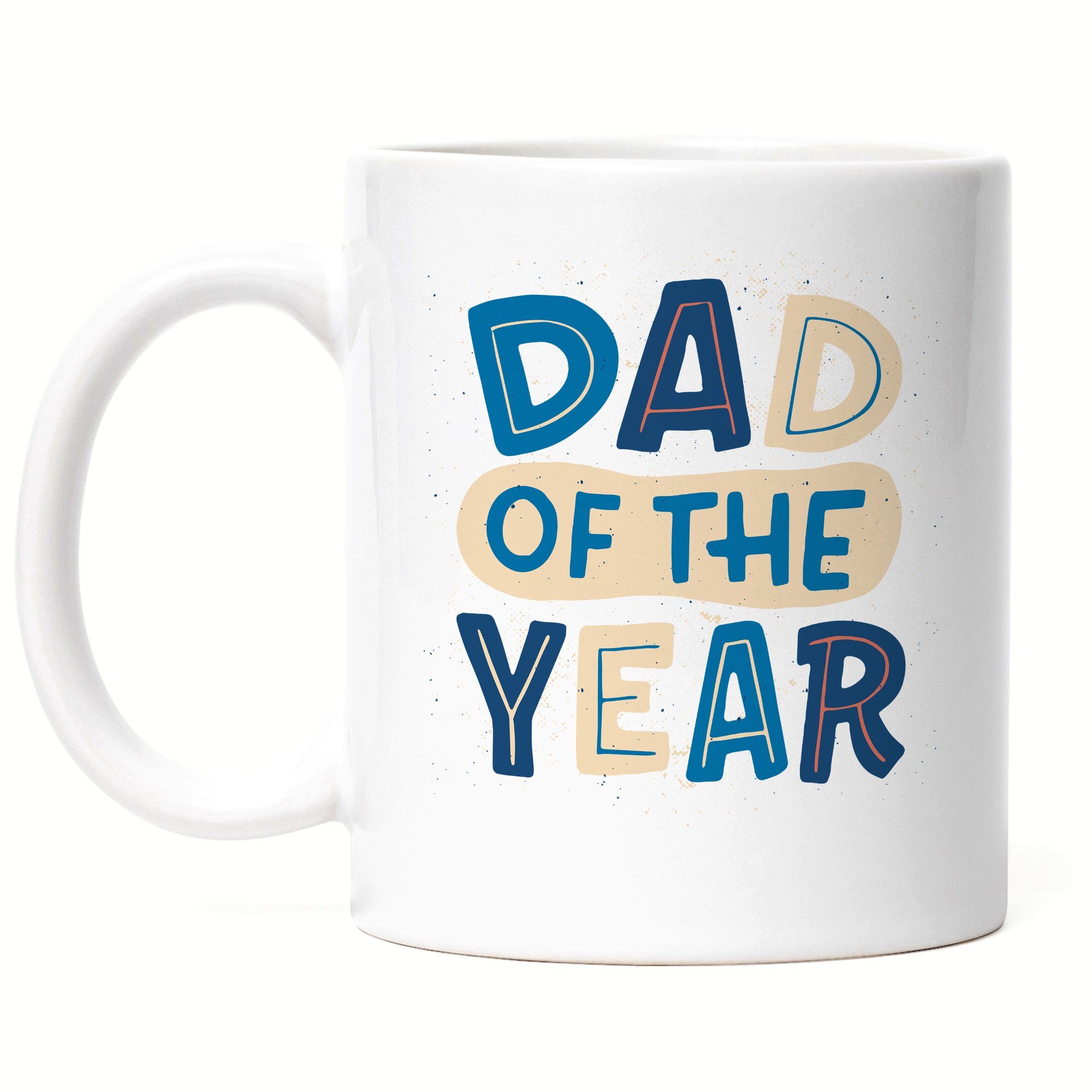 Hey!Print Tasse Dad Of The Year Tasse Bester Papa Vatertag Geschenkidee Weltbester Dad Weiß