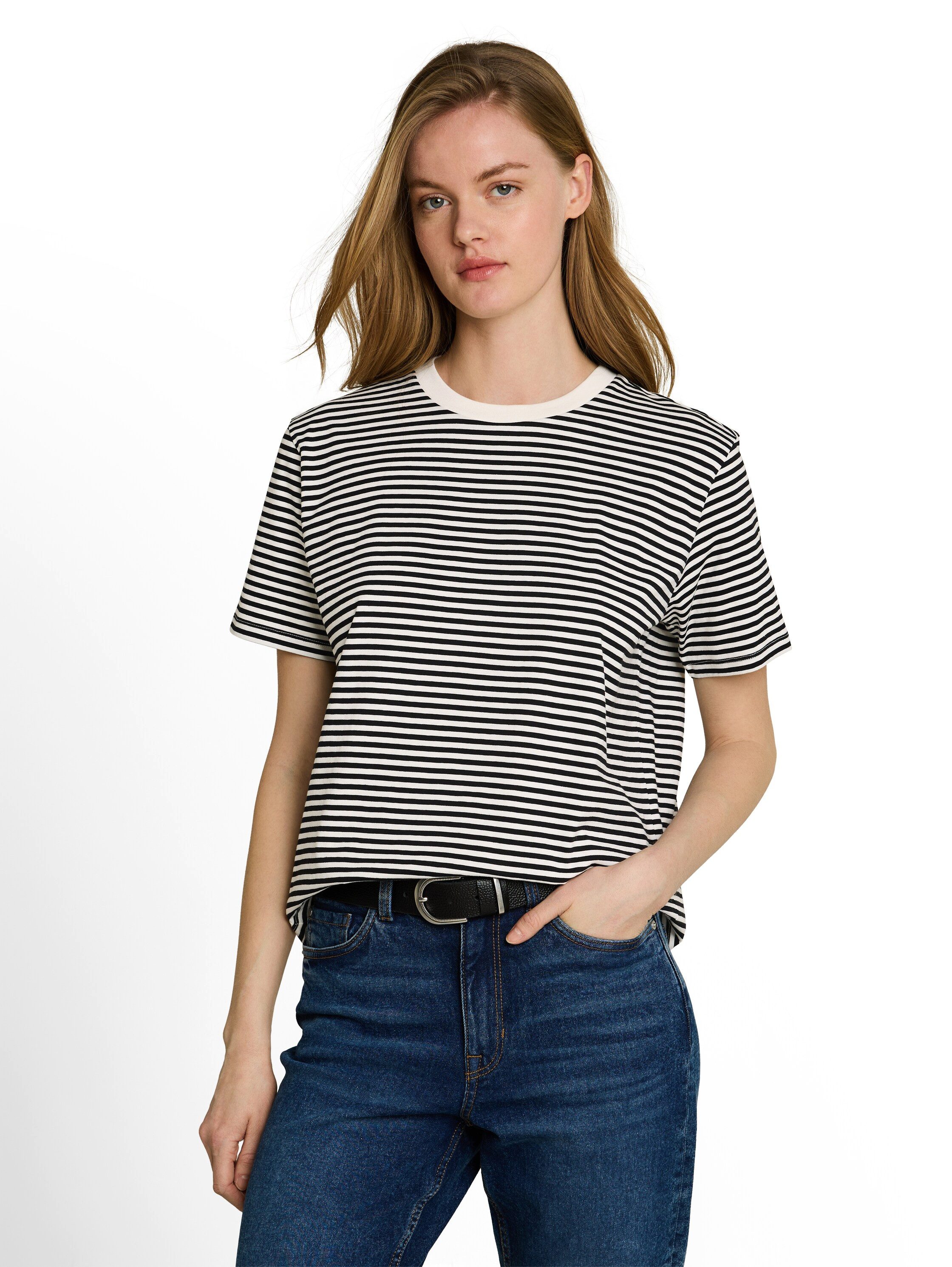 TOM TAILOR Denim T-Shirt mit Streifen Muster