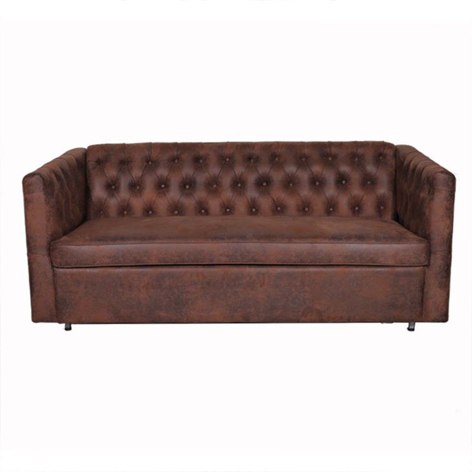 JVmoebel Sofa in Europe braunes Klassisches Couch Leder, Chesterfield Sofa Style Made American