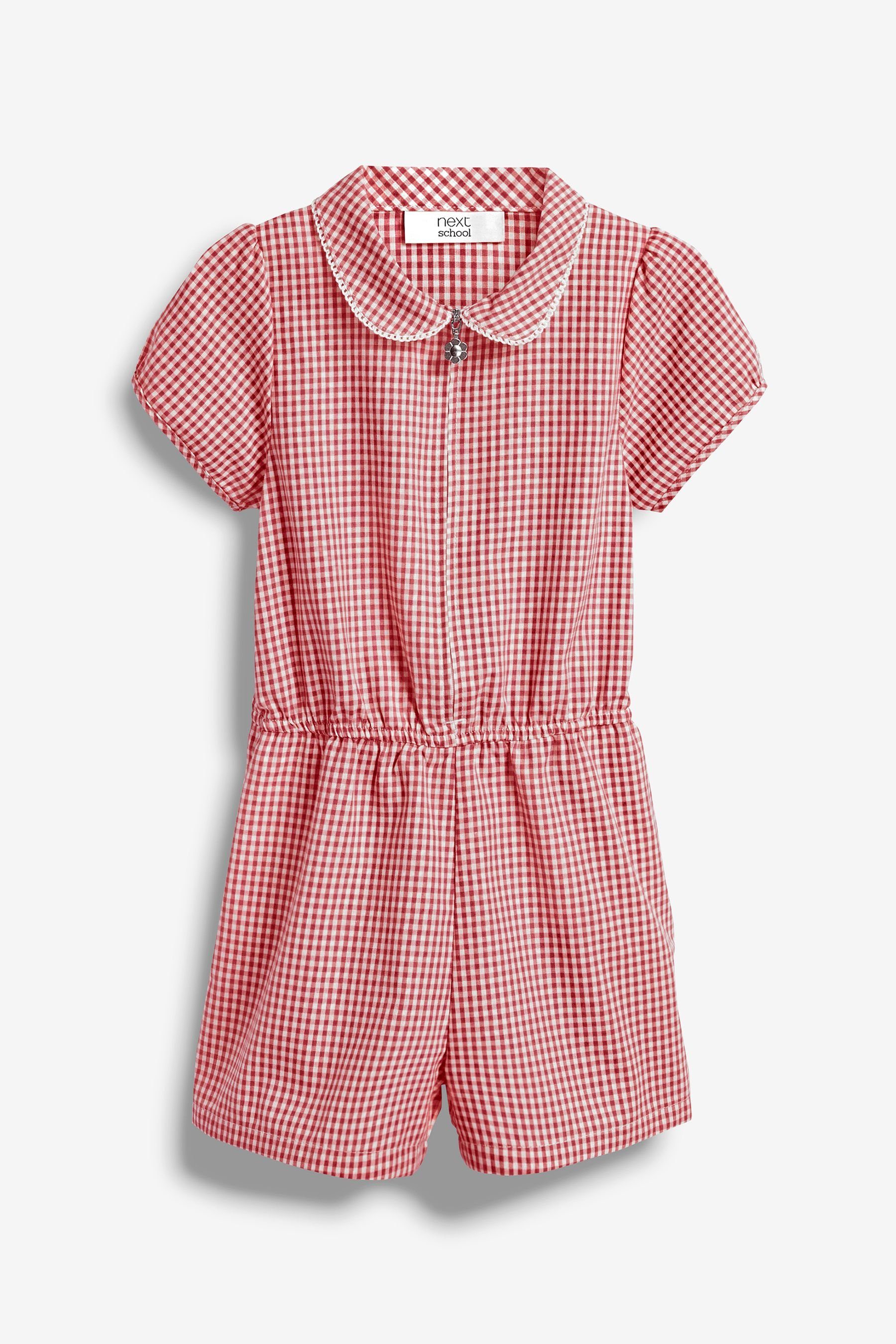 Next Playsuit Schul-Overall mit Baumwolle und Vichykaros (1-tlg)