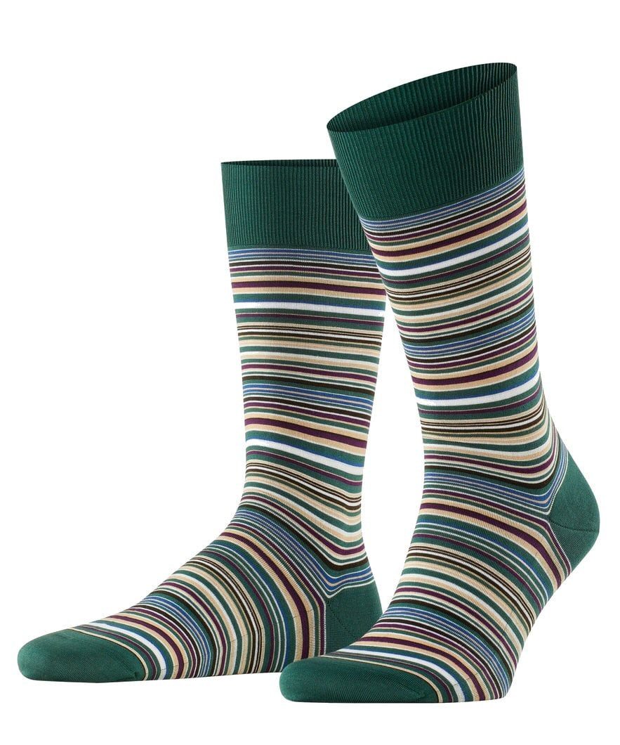 Socken Tagessocke Crew Microblock (modisch elegante Optik, Baumwolle)