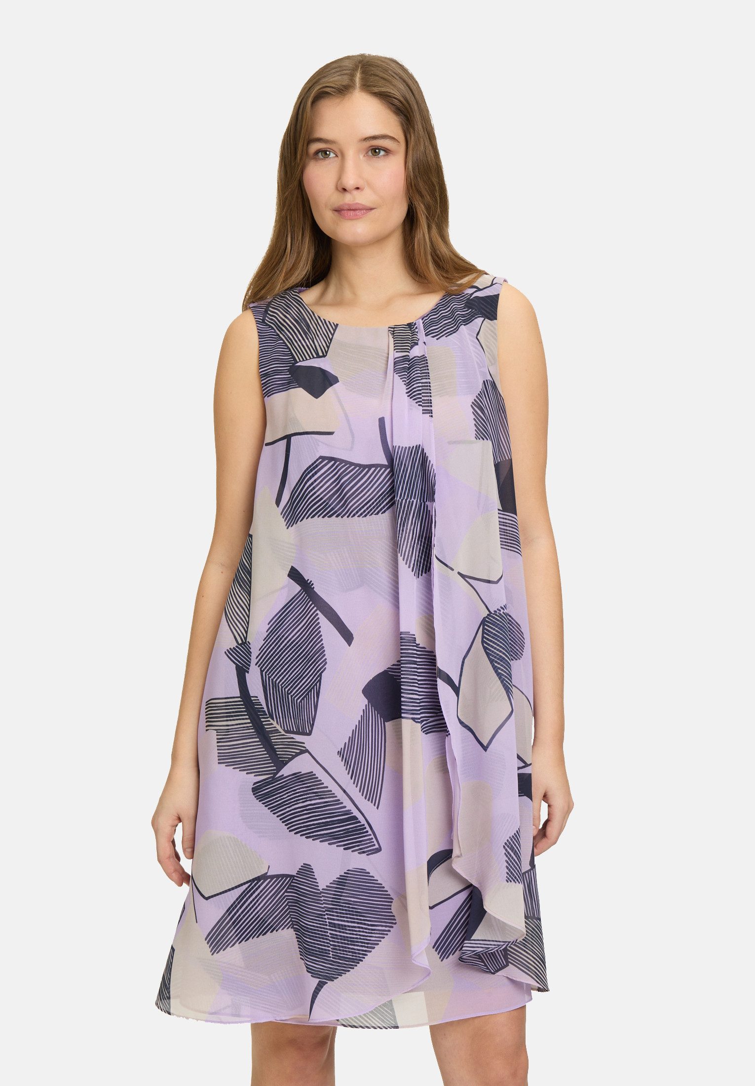 Betty&Co Chiffonkleid Damen im Layer Look Druck – Bild 2 von 5