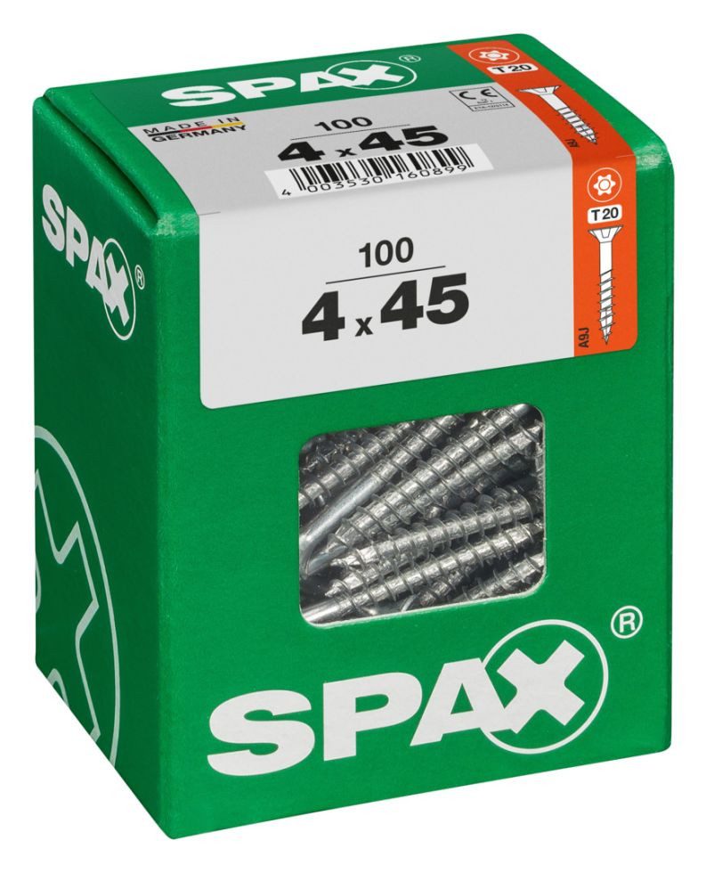 SPAX Holzbauschraube Spax Universalschrauben 4.0 x 45 mm TX 20 - 100