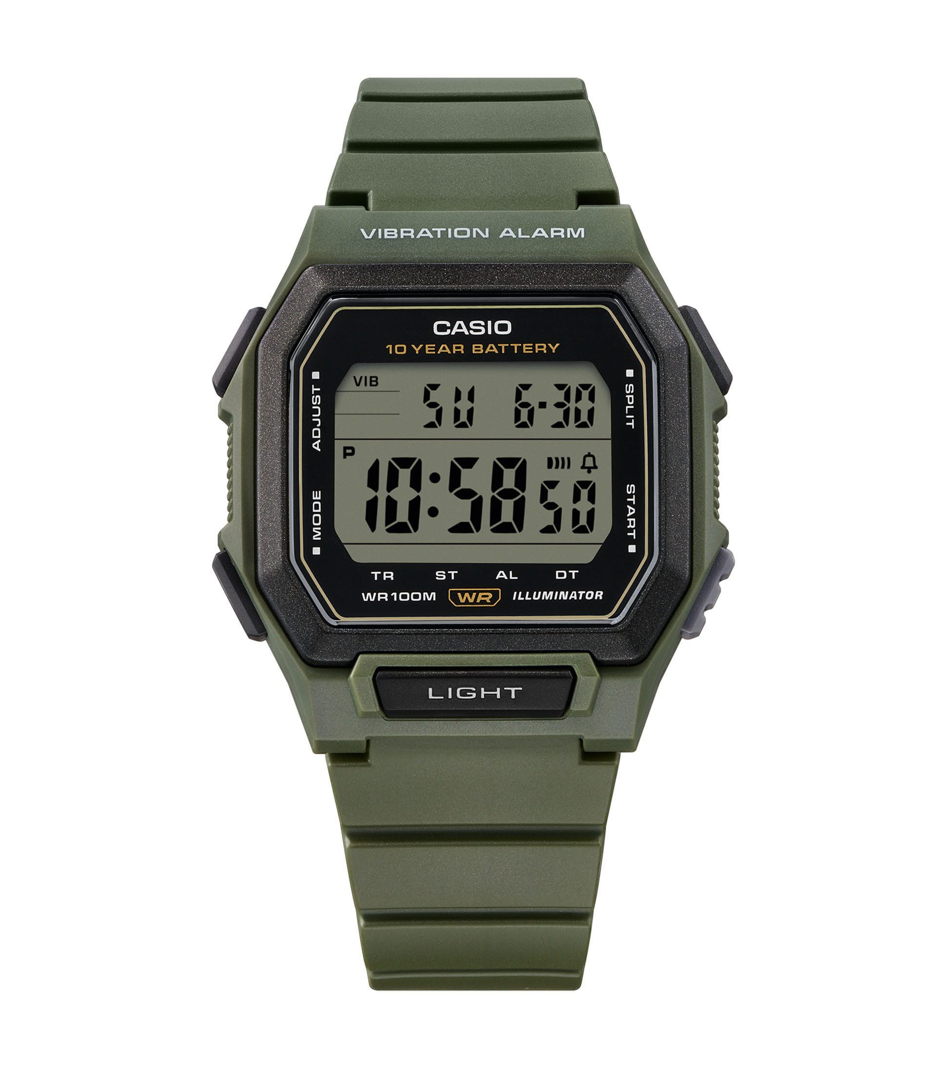 CASIO TIMELESS COLLECTION Chronograph W-738H-3AVEF, Quarzuhr, Armbanduhr, Herrenuhr, digital, automatischer Kalender