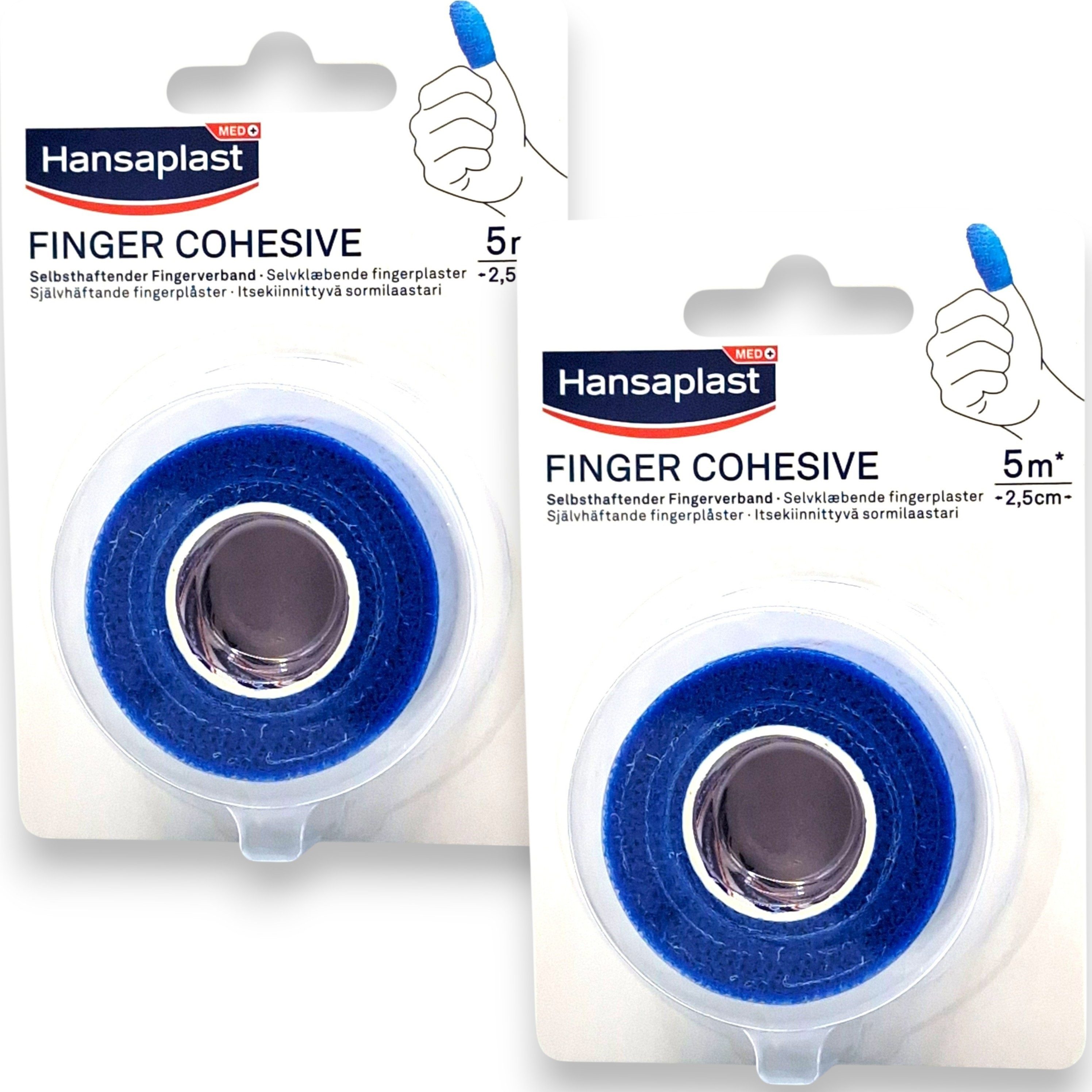 Hansaplast Wundpflaster 2x Hansaplast Fingerverband 2x 5 m : 2,5 cm