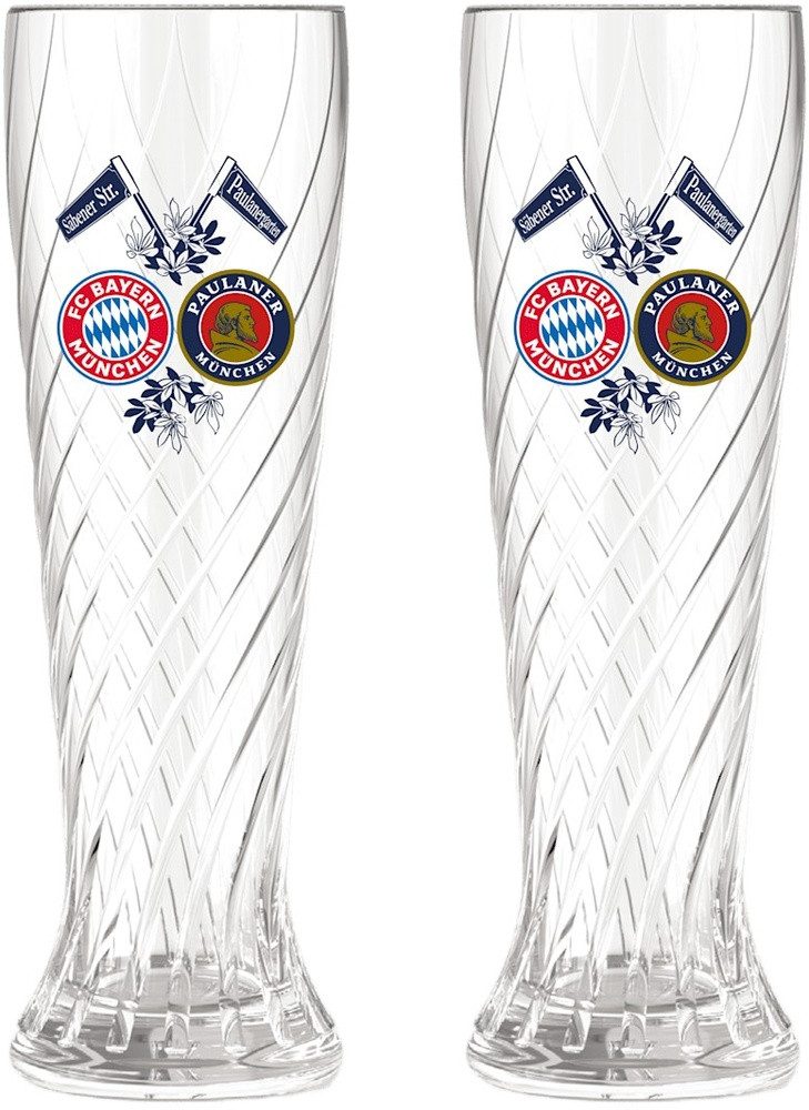 FC Bayern München Becher Weißbierglas 2er-Set