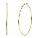 JOBO Paar Creolen, Edelstahl goldfarben beschichtet 70 mm