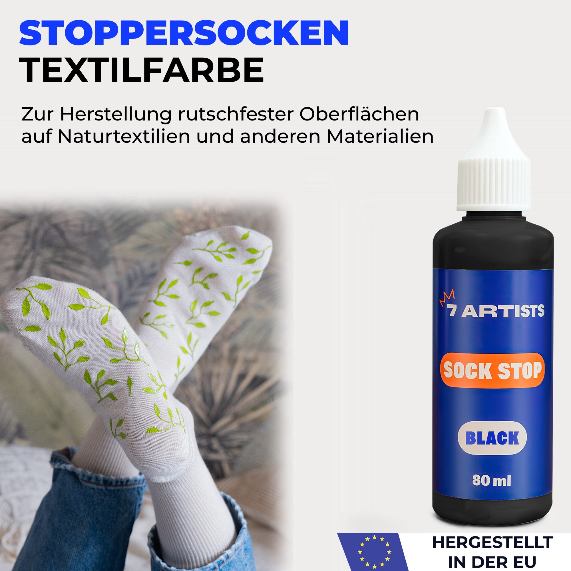 7 Artists Textilfarbe 7 Artists Sock Stop Textilfarbe - Anti Rutsch Sockenfarbe Noppenkleber
