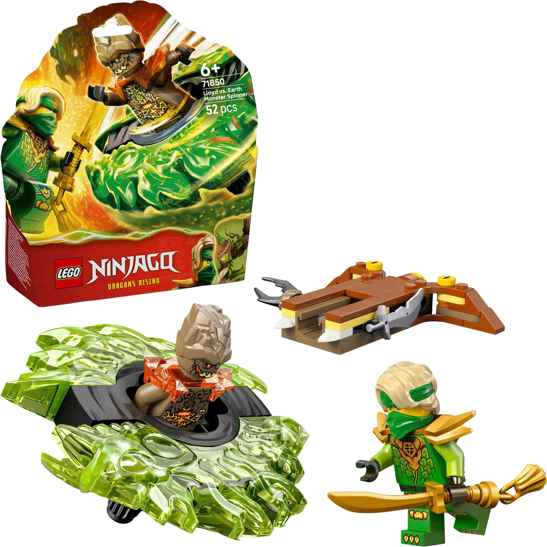 LEGO® Lloyd vs. Erdmonster-Spinner (71850), LEGO Ninjago Konstruktionsspielsteine, (52 St)