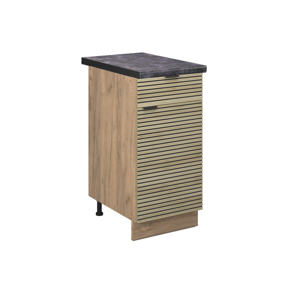 Vicco Unterschrank Fame-Line, Eiche Paneel/Goldkraft Eiche, günstig online kaufen