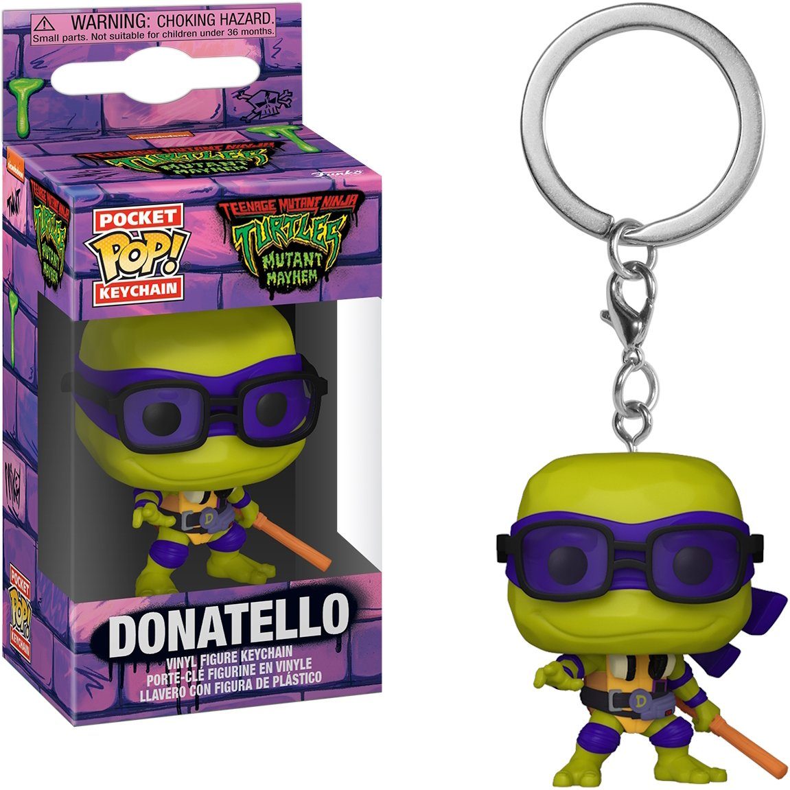 Funko Schlüsselanhänger Teenage Mutant Ninja Turtles Donatello Pocket POP!